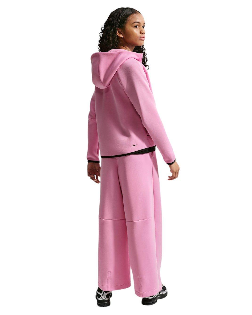 Nike Tech Fleece Big Girls' Pink Wide-Leg Pants