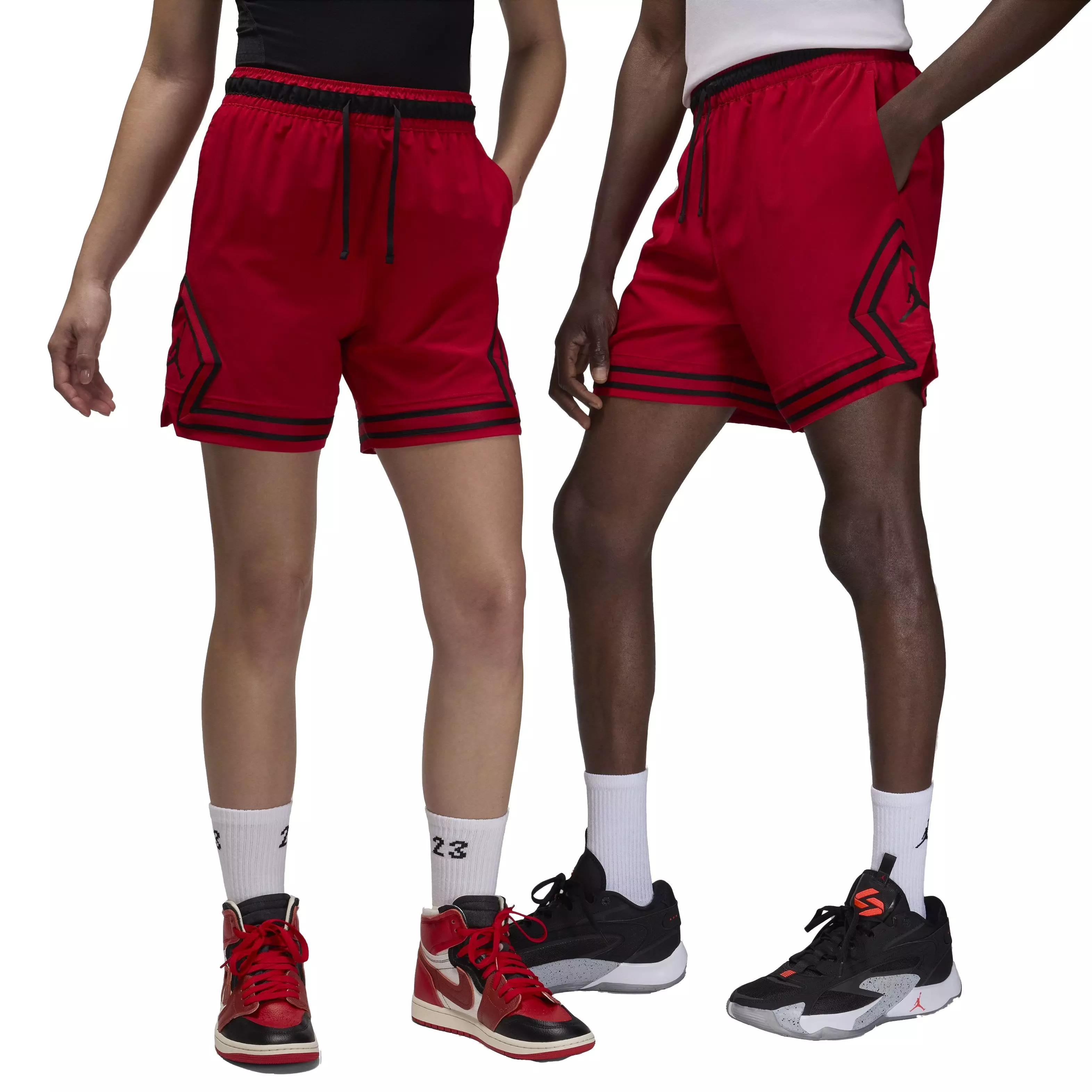 Jordan Men's Sport Dri-FIT Woven Diamond Shorts - RED