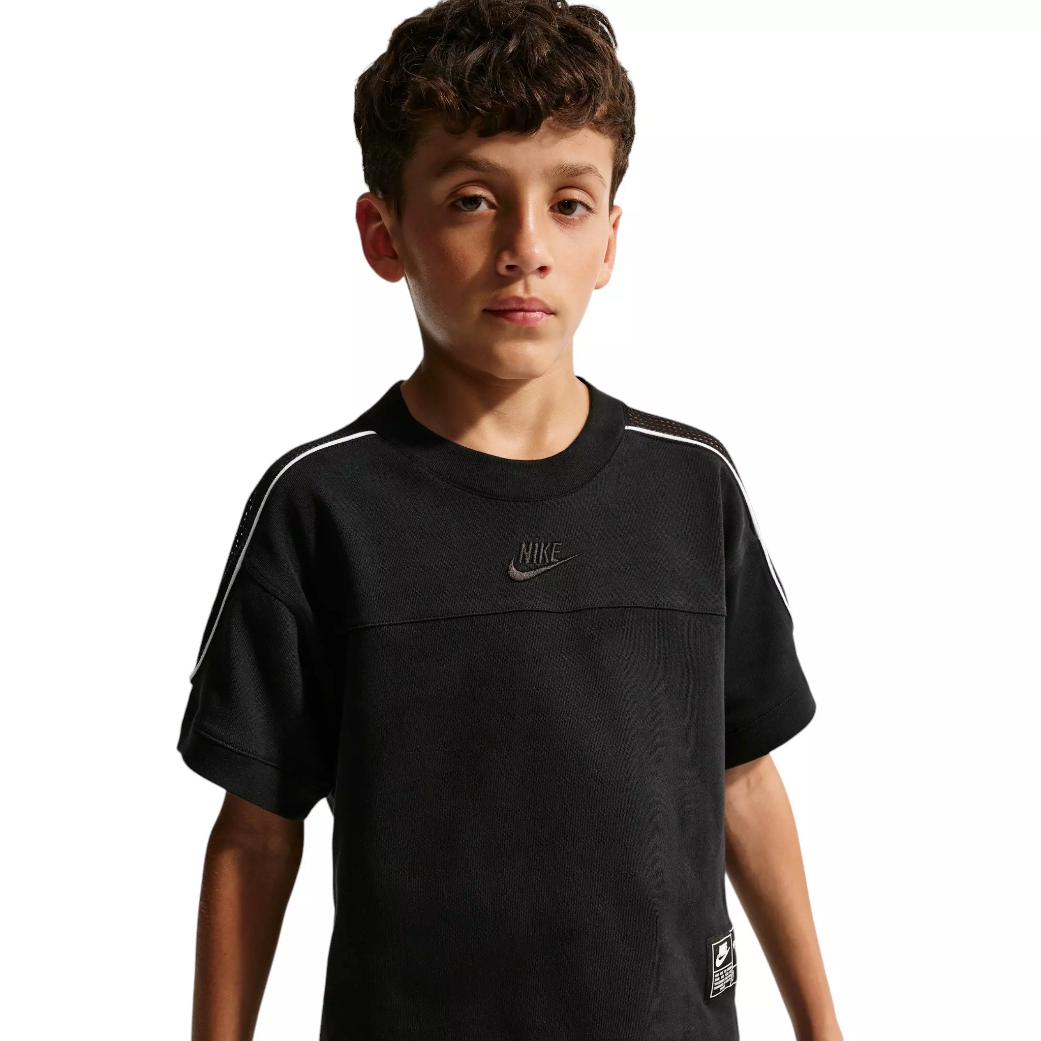 Nike Big Kids' Sportswear Collection Short-Sleeve Top - Black - BLACK
