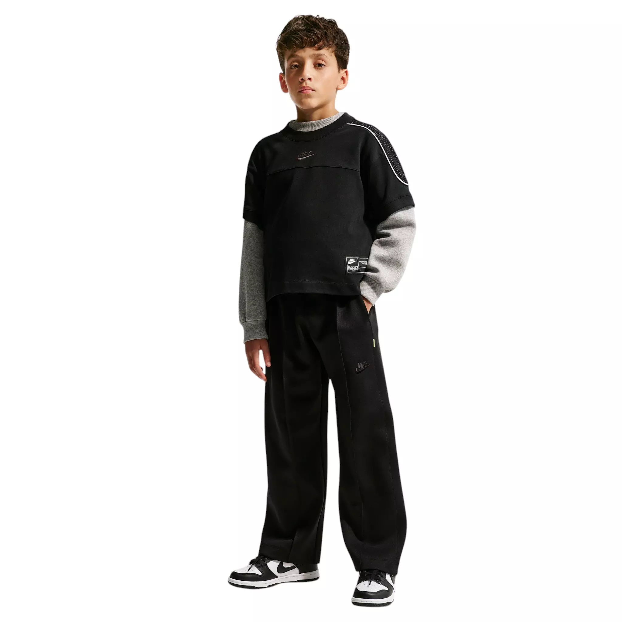 Nike Big Kids' Sportswear Collection Short-Sleeve Top - Black - BLACK