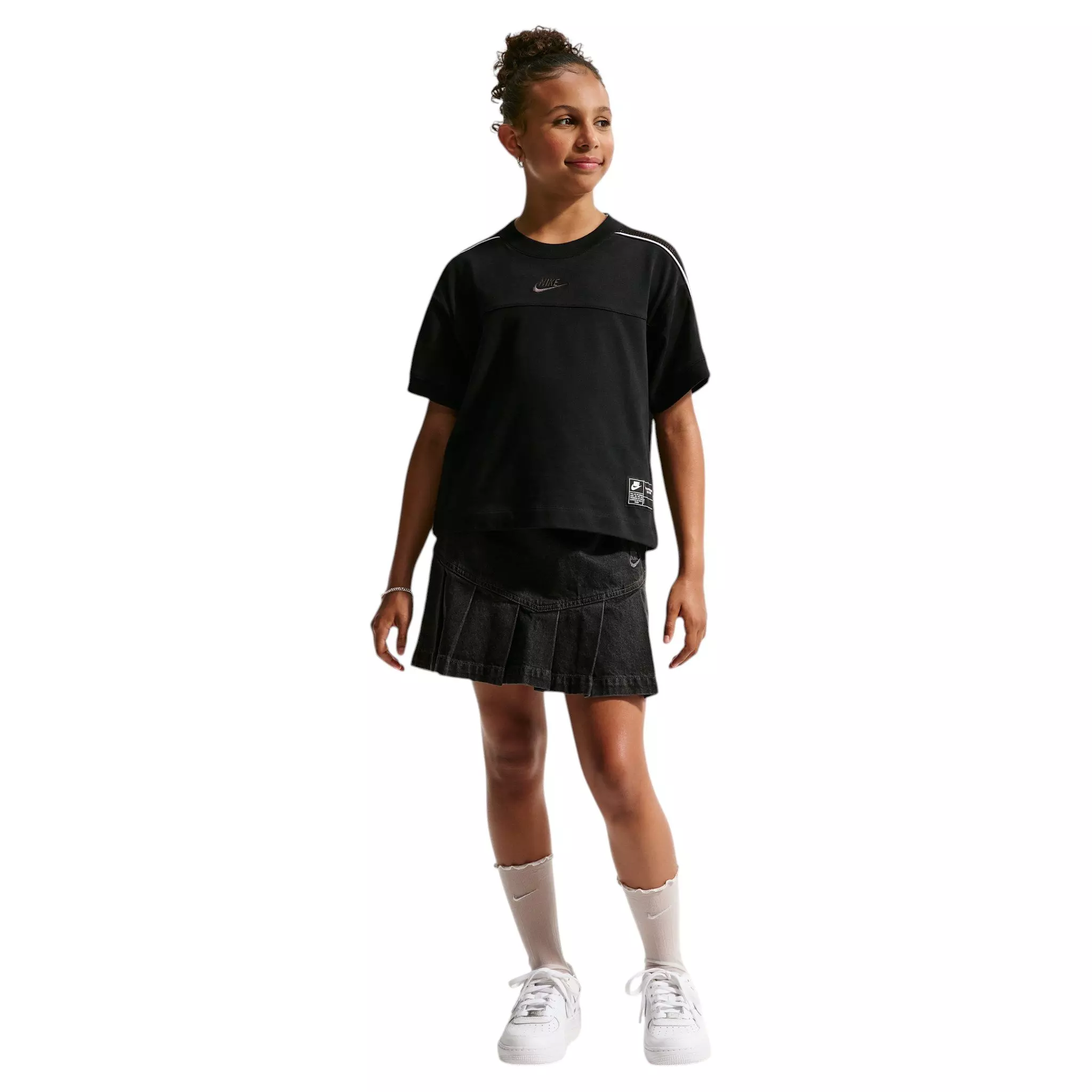 Nike Big Kids' Sportswear Collection Short-Sleeve Top - Black - BLACK