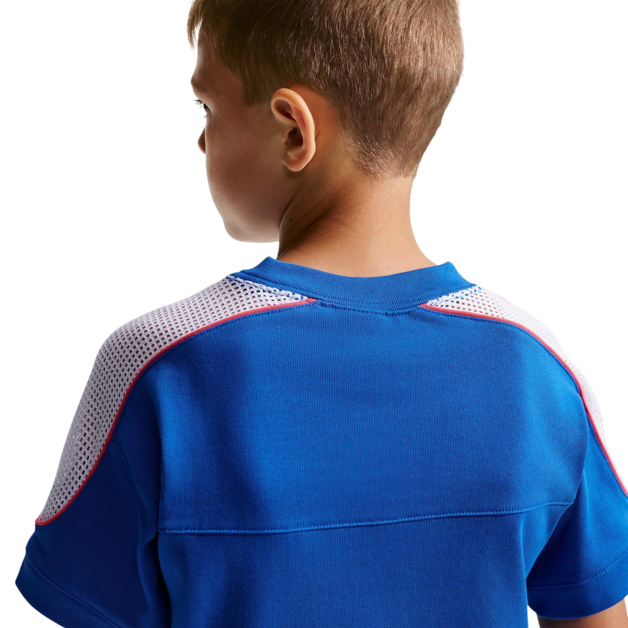Nike Sportswear Collection Big Kids' Royal Short-Sleeve Top
