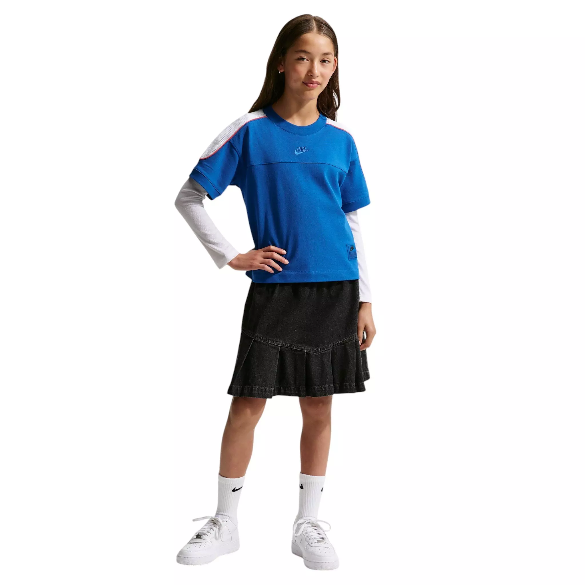 Nike Big Kids' Sportswear Collection Short-Sleeve Top - Royal - ROYAL