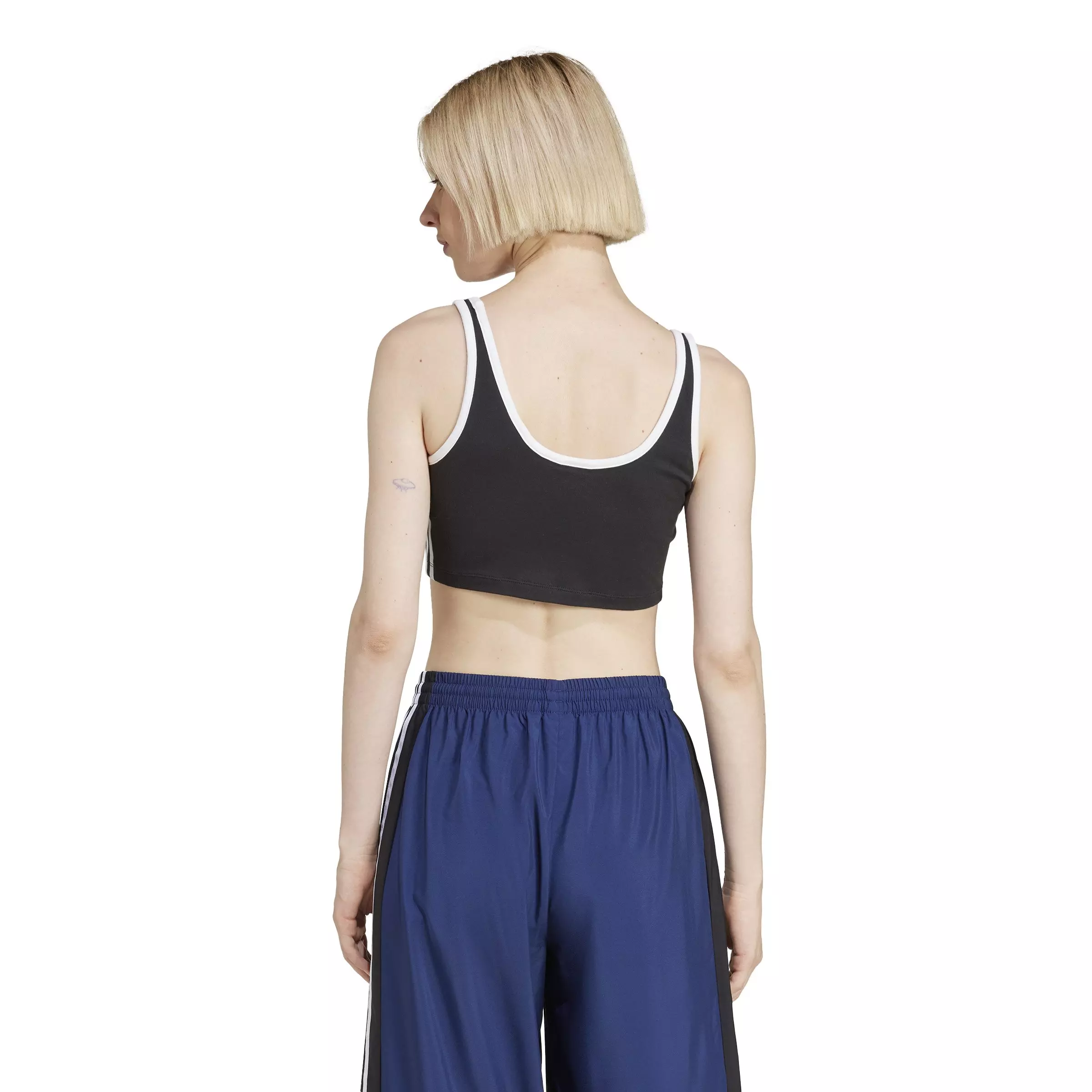 adidas Originals Women's Adicolor 3-Stripes Bra Top -Black - BLACK