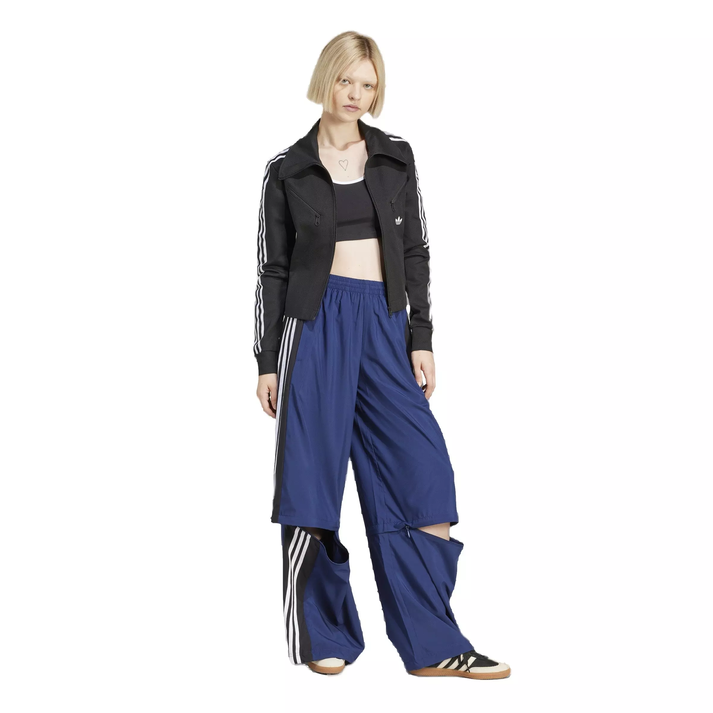 adidas Originals Women's Adicolor 3-Stripes Bra Top -Black - BLACK