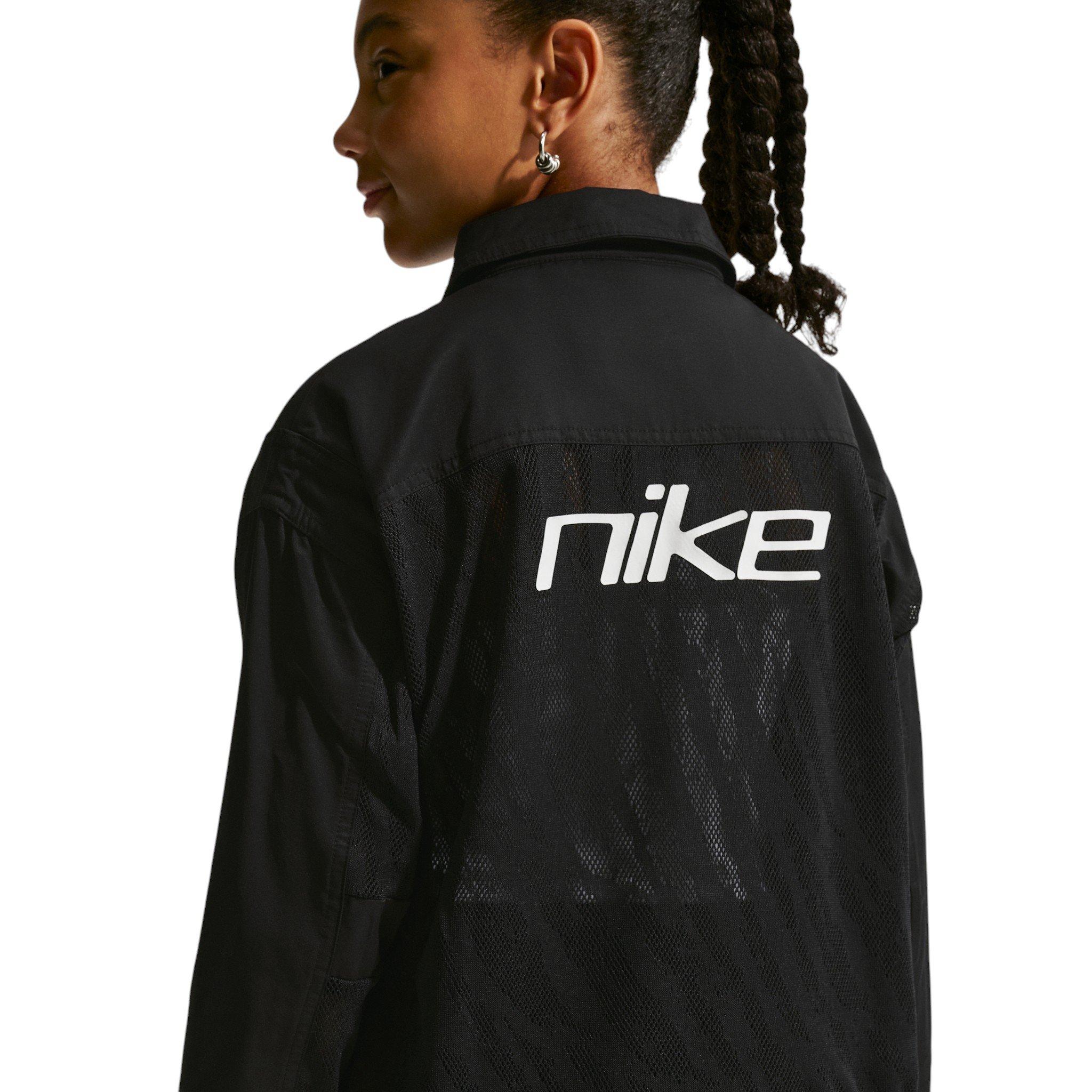 Nike Big Girls' Sportswear FA26 Woven Jacket - Black - BLACK Thumbnail View 2