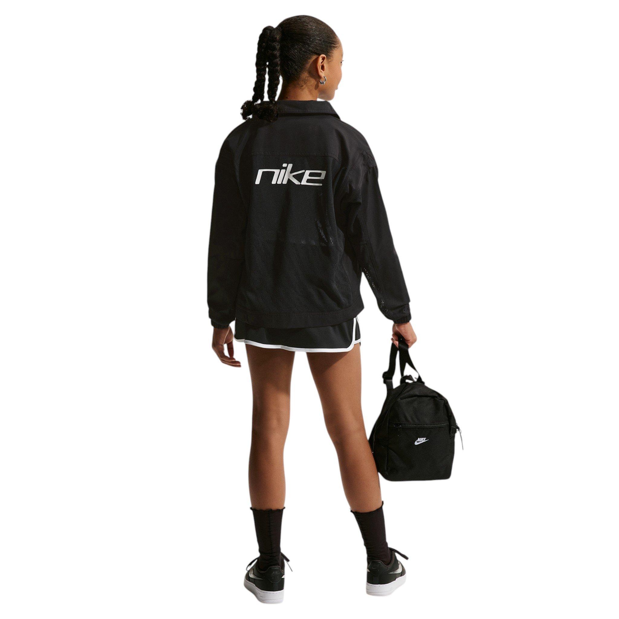 Nike Big Girls' Sportswear FA26 Woven Jacket - Black - BLACK Thumbnail View 5