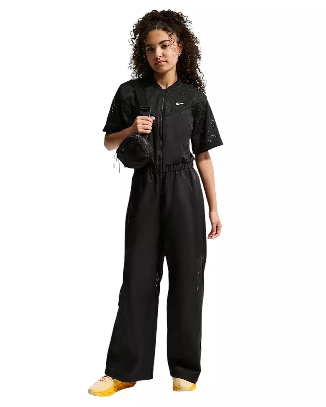 Nike Big Girls' Sportswear Woven Dance Jumpsuit - Black - BLACK