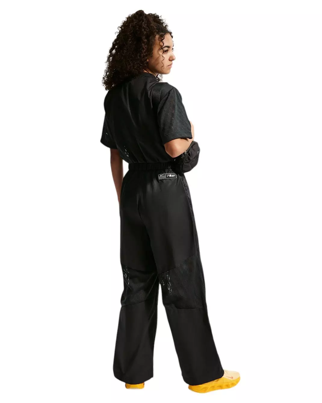 Nike Big Girls' Sportswear Woven Dance Jumpsuit - Black - BLACK