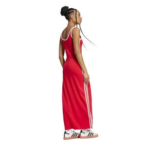 adidas Originals Women's Adicolor 3-Stripes Tank Maxi Dress -Red