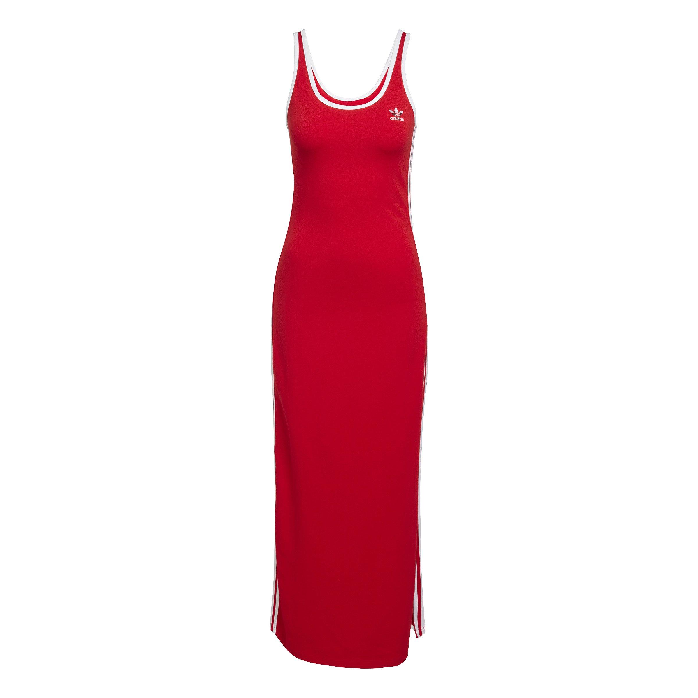 adidas Originals Adicolor 3-Stripes Tank Women's Red Maxi Dress