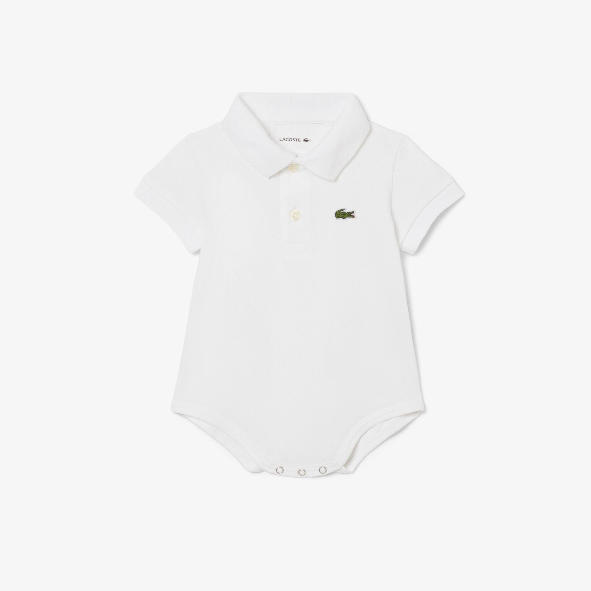 Lacoste Classic Pique Polo Toddler Boys' White Bodysuit