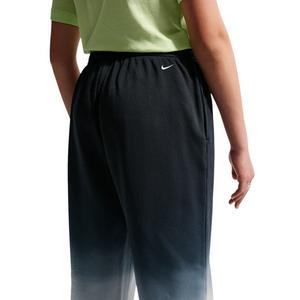 Nike Big Girls' Sportswear Studio Fleece Ombre Loose Pants - Black/Lt Smoke Grey