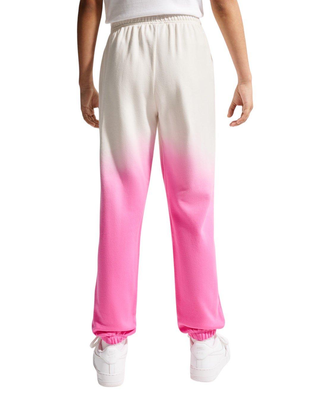 Nike Big Girls' Sportswear Studio Fleece Ombre Loose Pants - Sail/Pink - SAIL/PINK