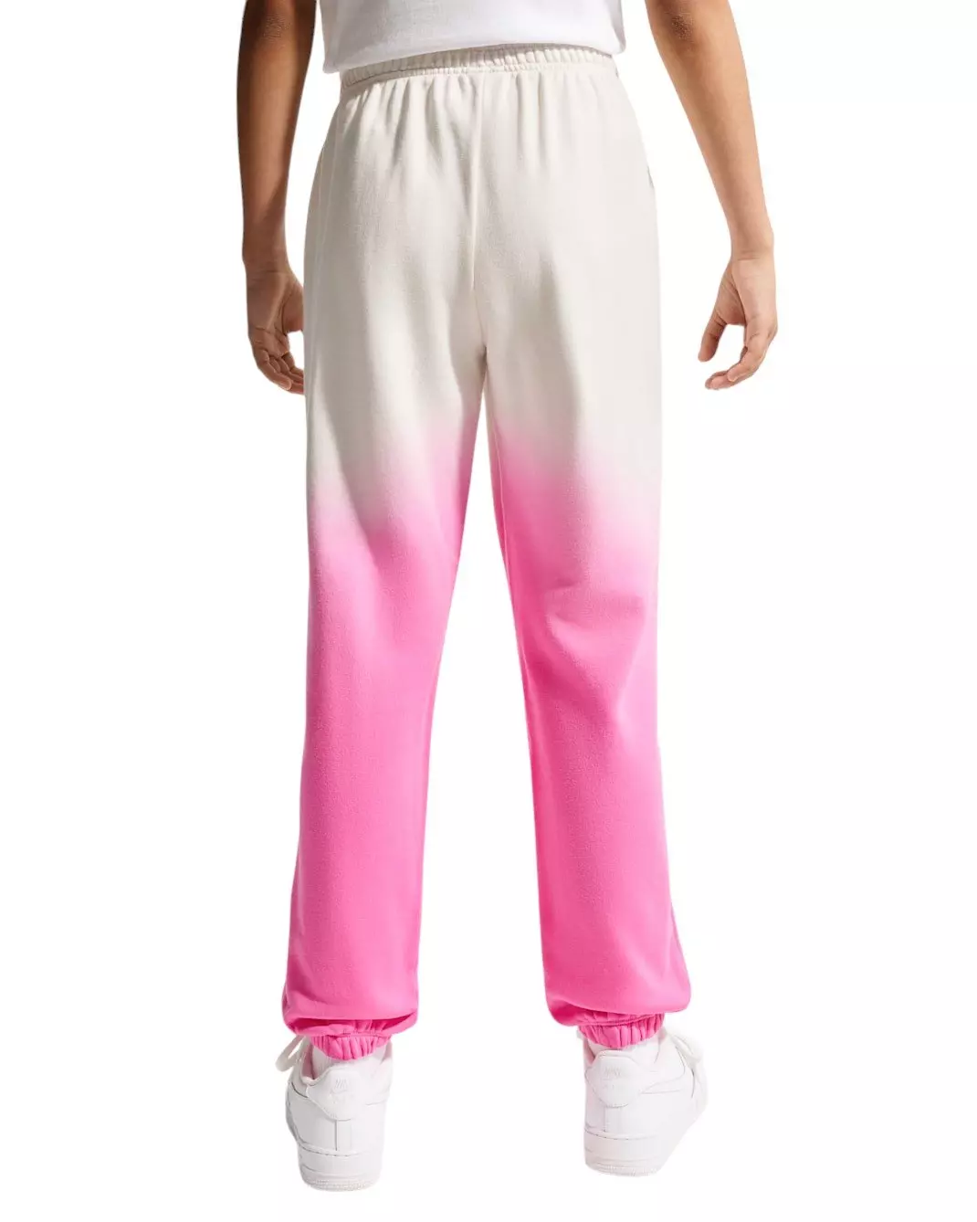 Nike Big Girls' Sportswear Studio Fleece Ombre Loose Pants - Sail/Pink - SAIL/PINK