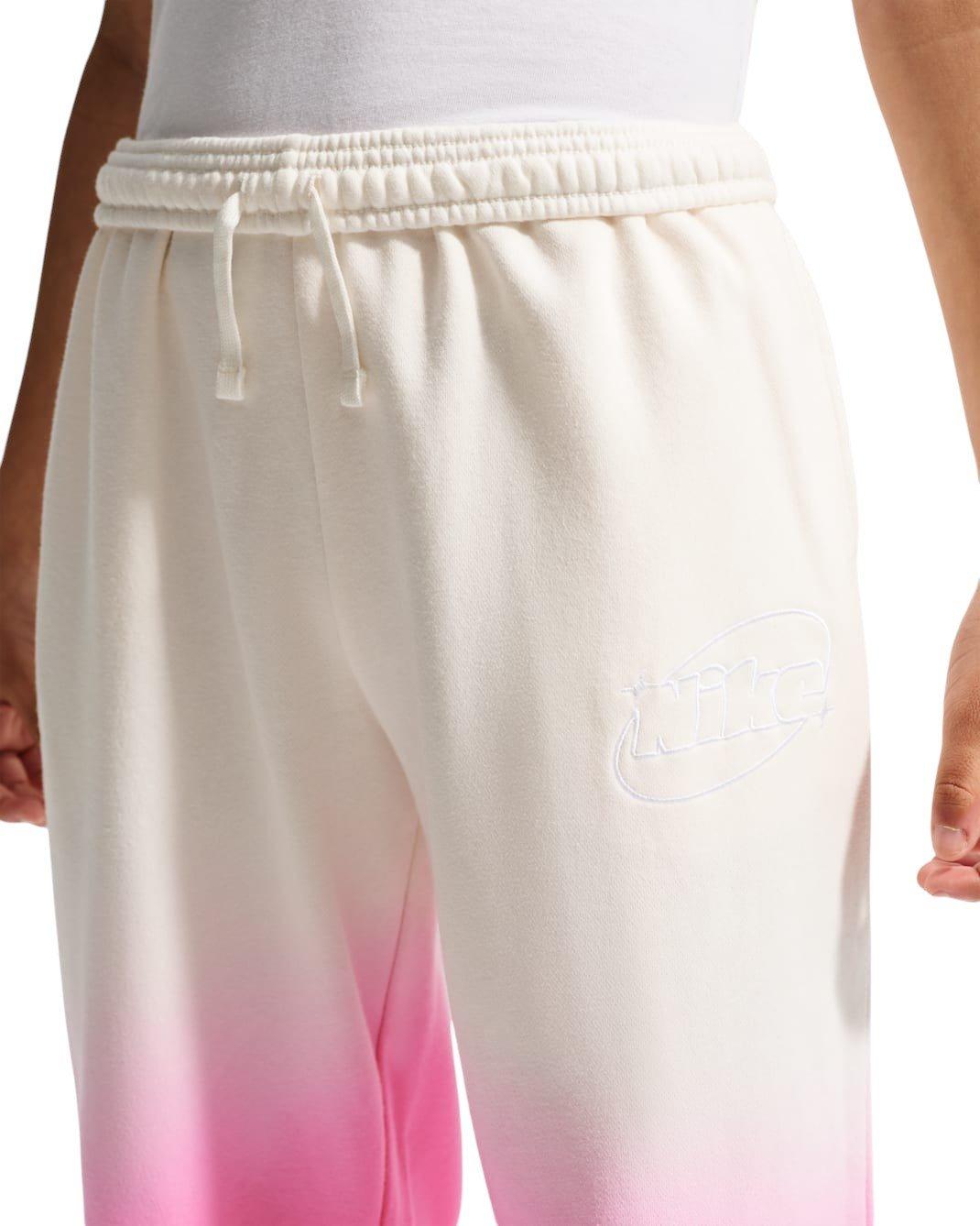 Nike Big Girls' Sportswear Studio Fleece Ombre Loose Pants - Sail/Pink - SAIL/PINK