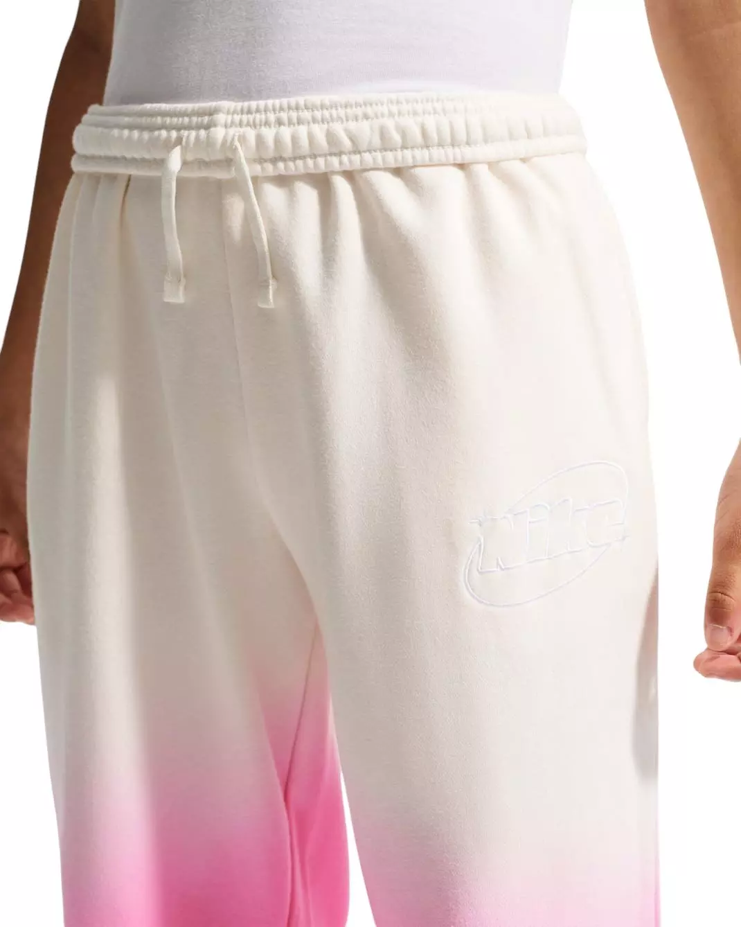 Nike Big Girls' Sportswear Studio Fleece Ombre Loose Pants - Sail/Pink - SAIL/PINK