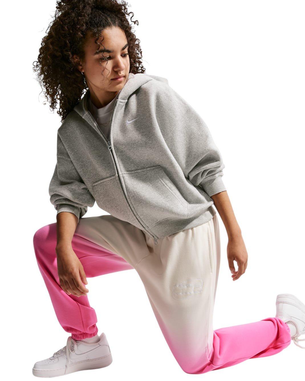 Nike Big Girls' Sportswear Studio Fleece Ombre Loose Pants - Sail/Pink - SAIL/PINK