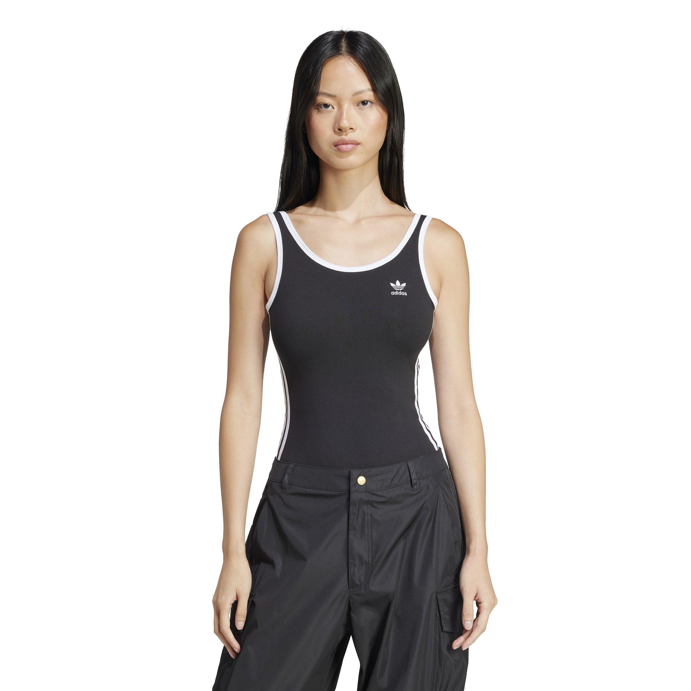 adidas Originals Women's Adicolor 3-Stripes Bodysuit -Black - BLACK