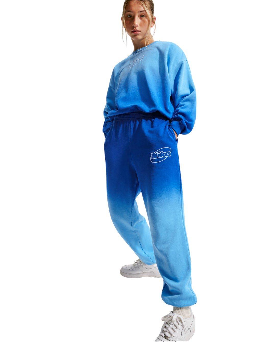 Nike Big Girls' Sportswear Studio Fleece Ombre Loose Pants - Royal/Football Blue - ROYAL/FOOTBALL BLUE Thumbnail View 3