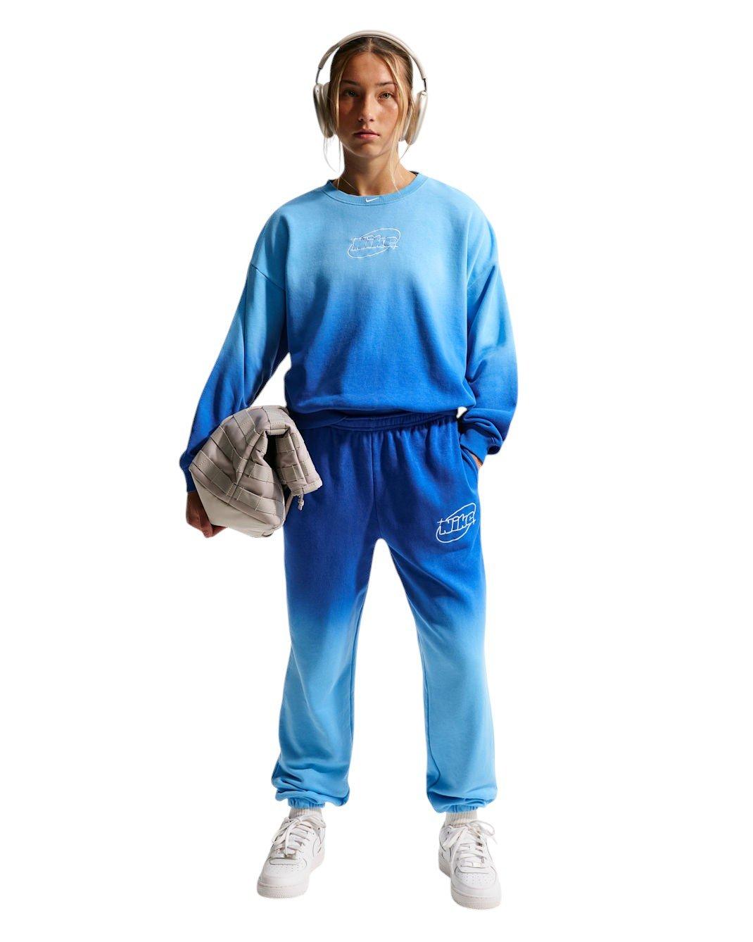 Nike Big Girls' Sportswear Studio Fleece Ombre Loose Pants - Royal/Football Blue - ROYAL/FOOTBALL BLUE Thumbnail View 4