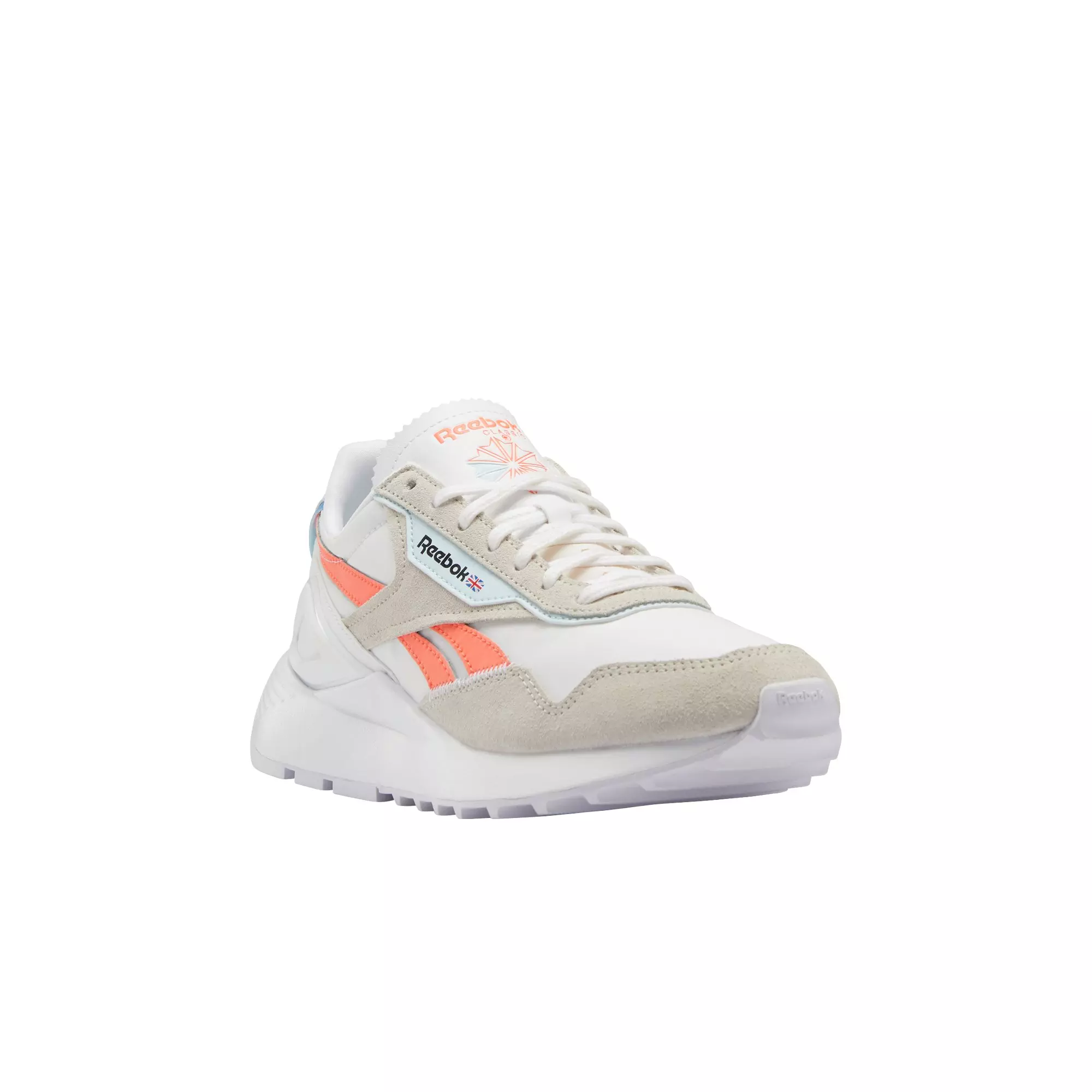 Reebok Classic Legacy AZ "Ftwr White/Moonstone/Orange Flare" Women's Shoe - WHITE