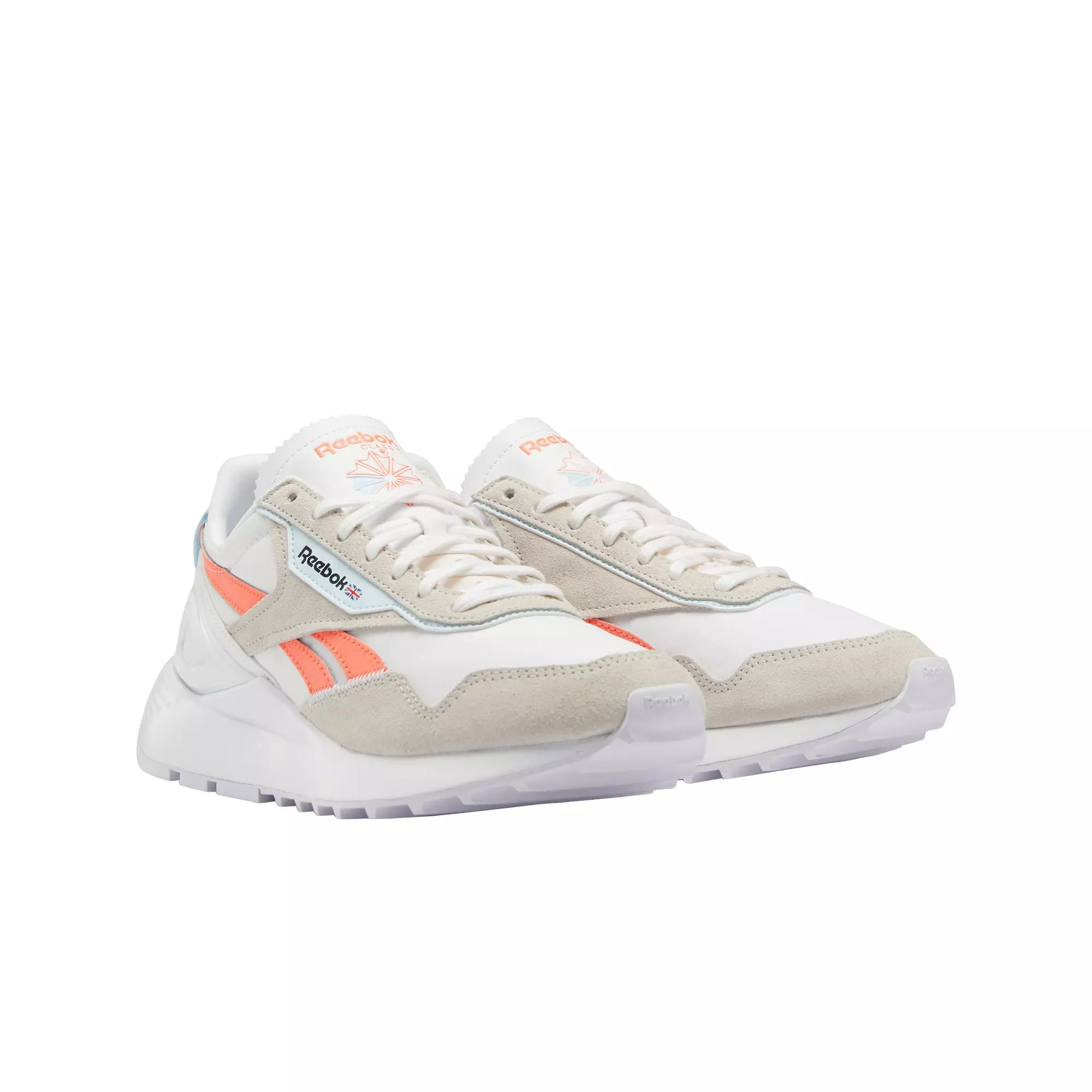 Reebok Classic Legacy AZ "Ftwr White/Moonstone/Orange Flare" Women's Shoe - WHITE