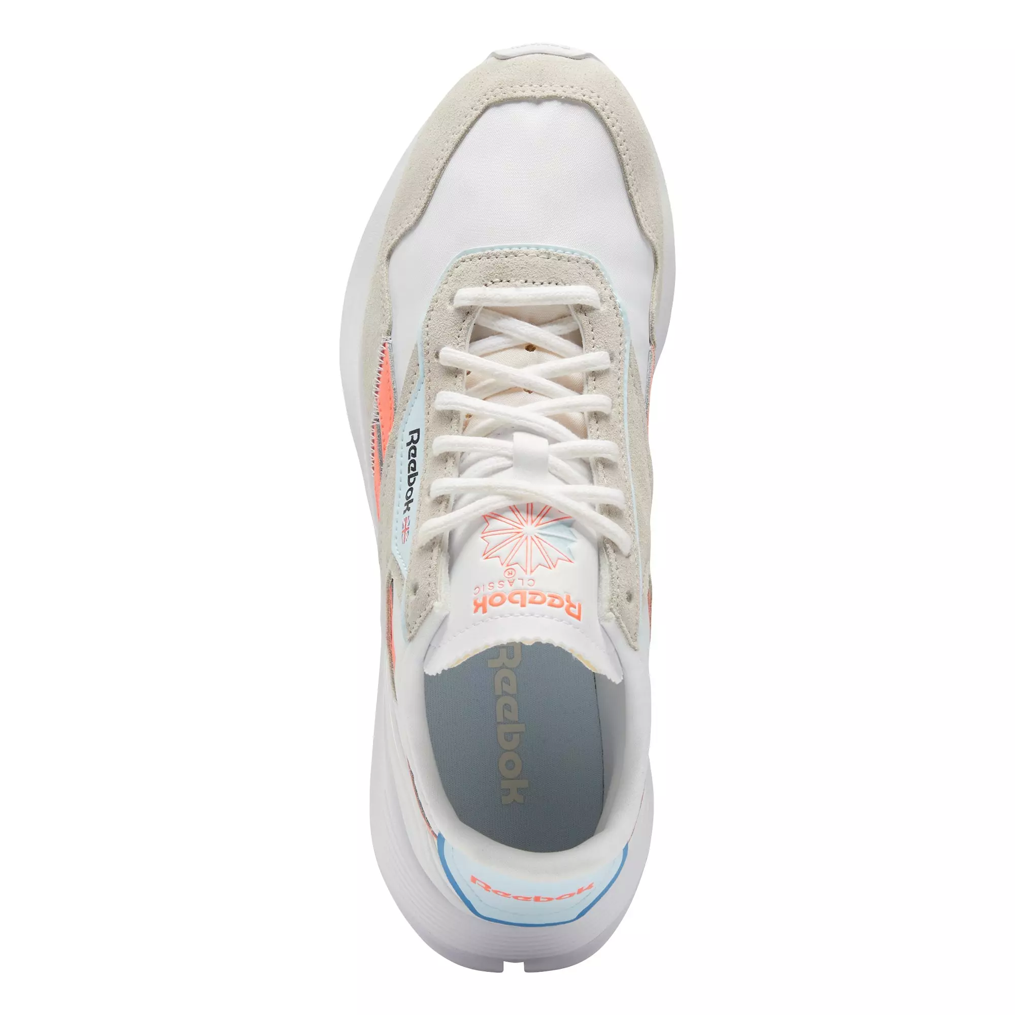Reebok Classic Legacy AZ "Ftwr White/Moonstone/Orange Flare" Women's Shoe - WHITE