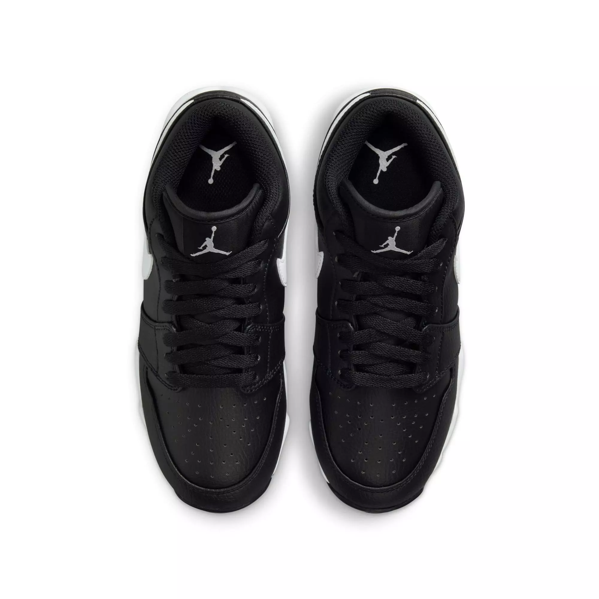 Jordan 1 Low "Black/White" Preschool Boys' Multisport Cleat - BLACK/WHITE/WHITE