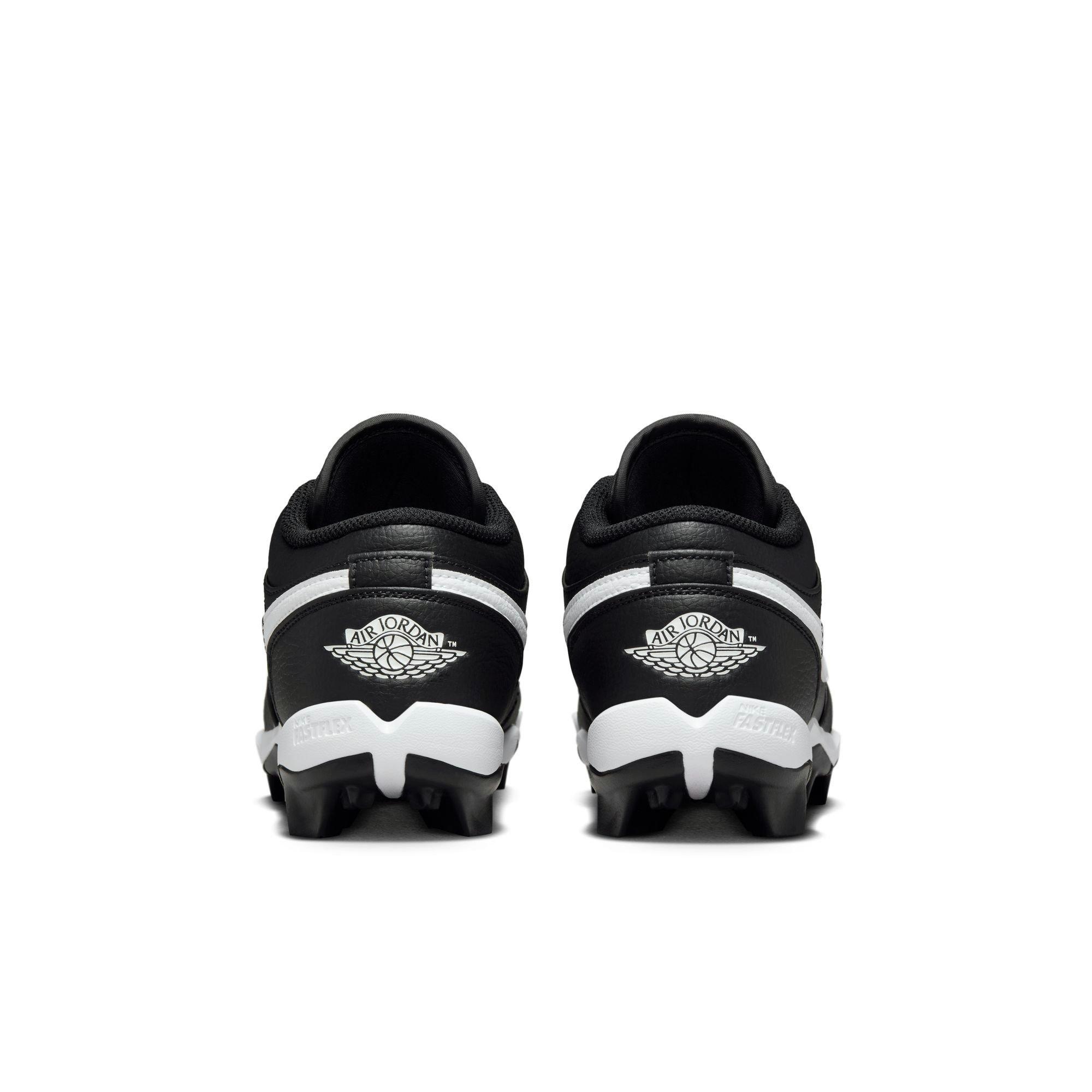 Jordan 1 Low Preschool Boys' "Black/White/White" Football Cleat