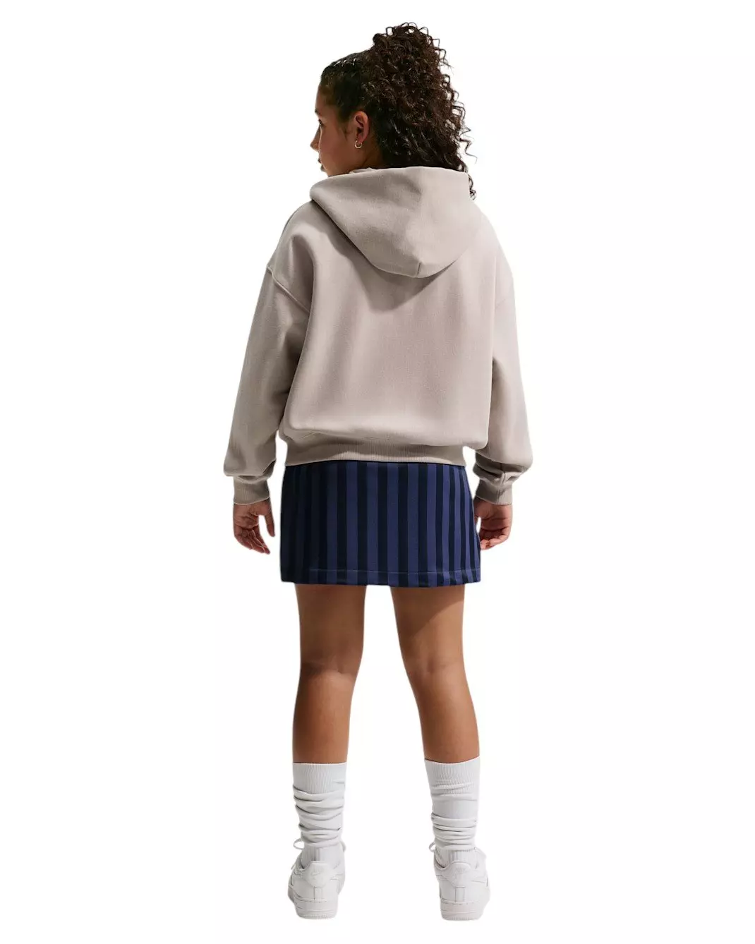 Nike Big Girls' Sportswear Studio Fleece Oversized Full-Zip Jacket - Brown - BROWN