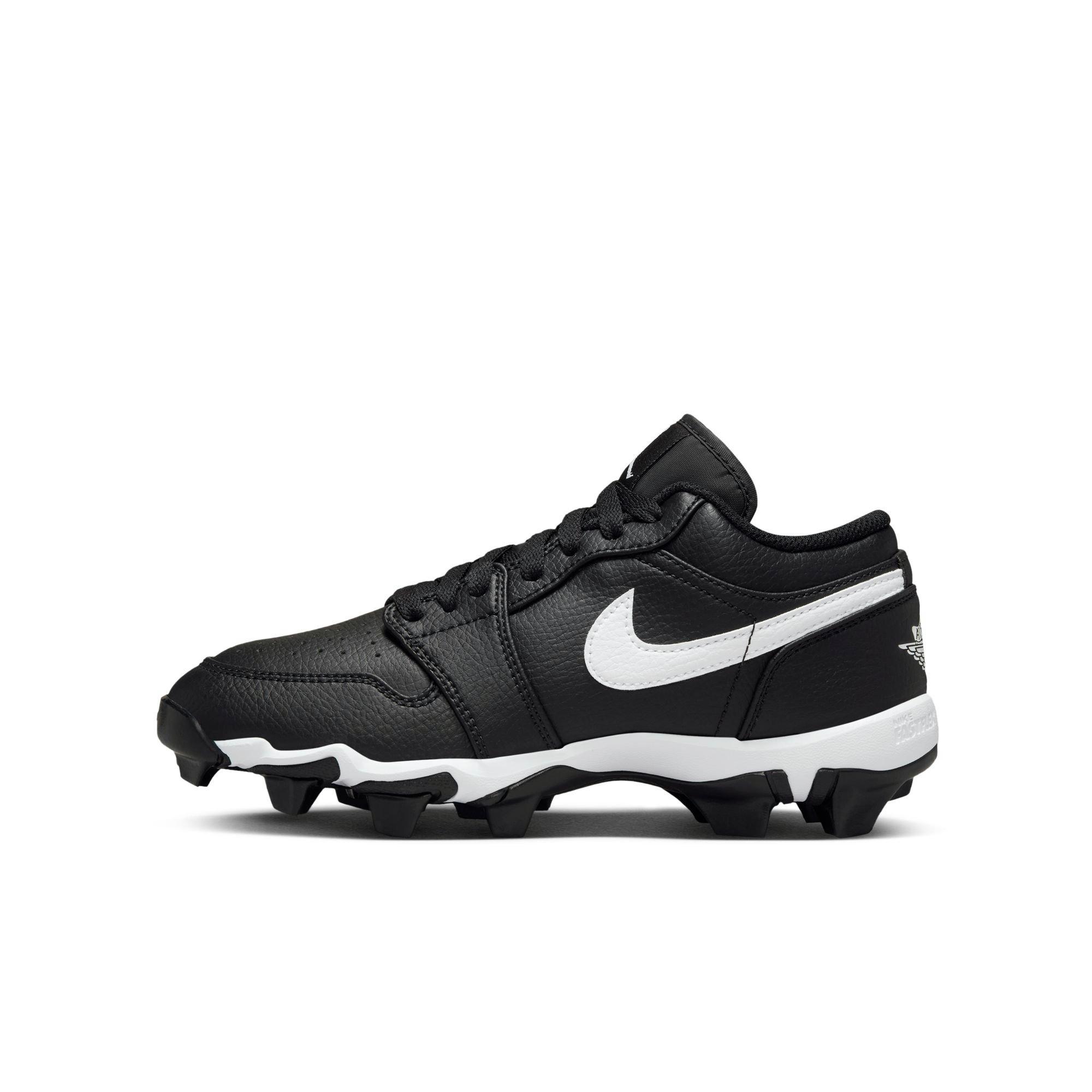 Jordan 1 Low Grade School Boys' "Black/White/White" Football Cleat