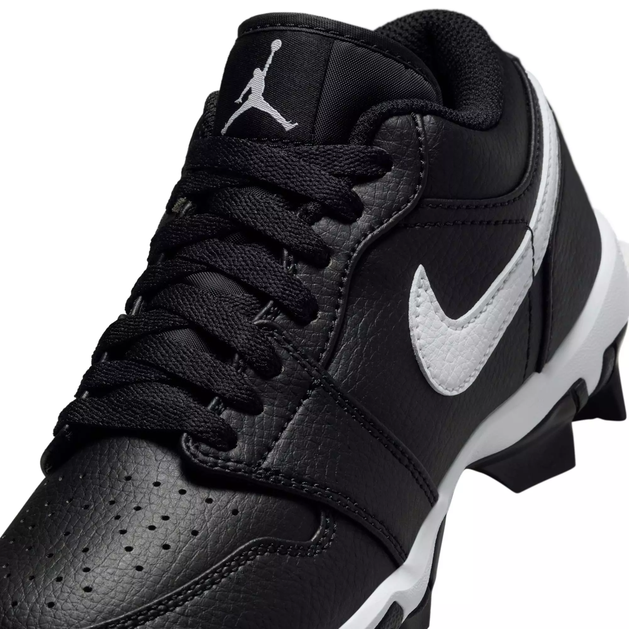 Jordan 1 Low "Black/White" Grade School Boys' Multisport Cleat - BLACK