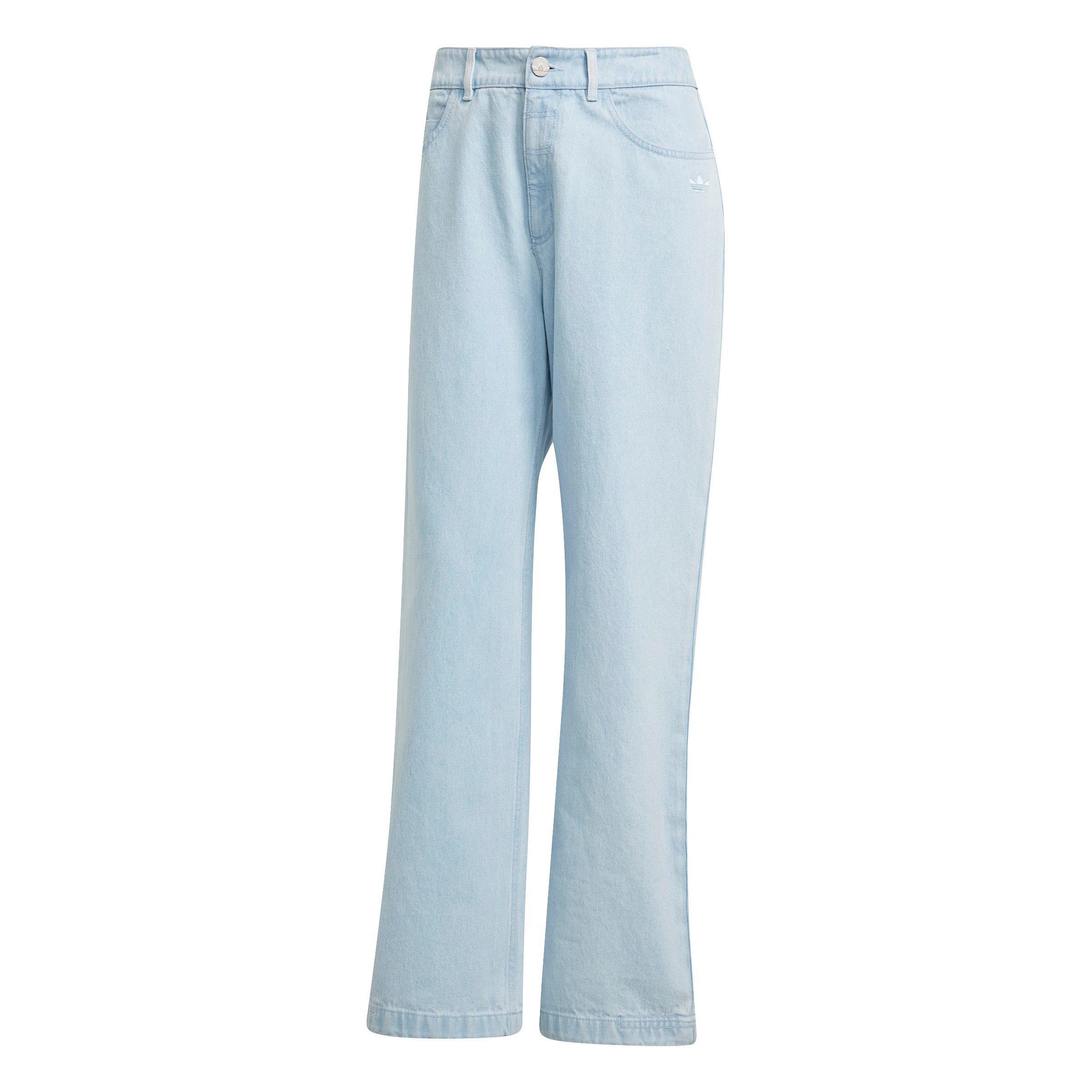 adidas Originals Women's Premium Essentials Denim Joggers -Blue - DENIM BLUE Thumbnail View 6