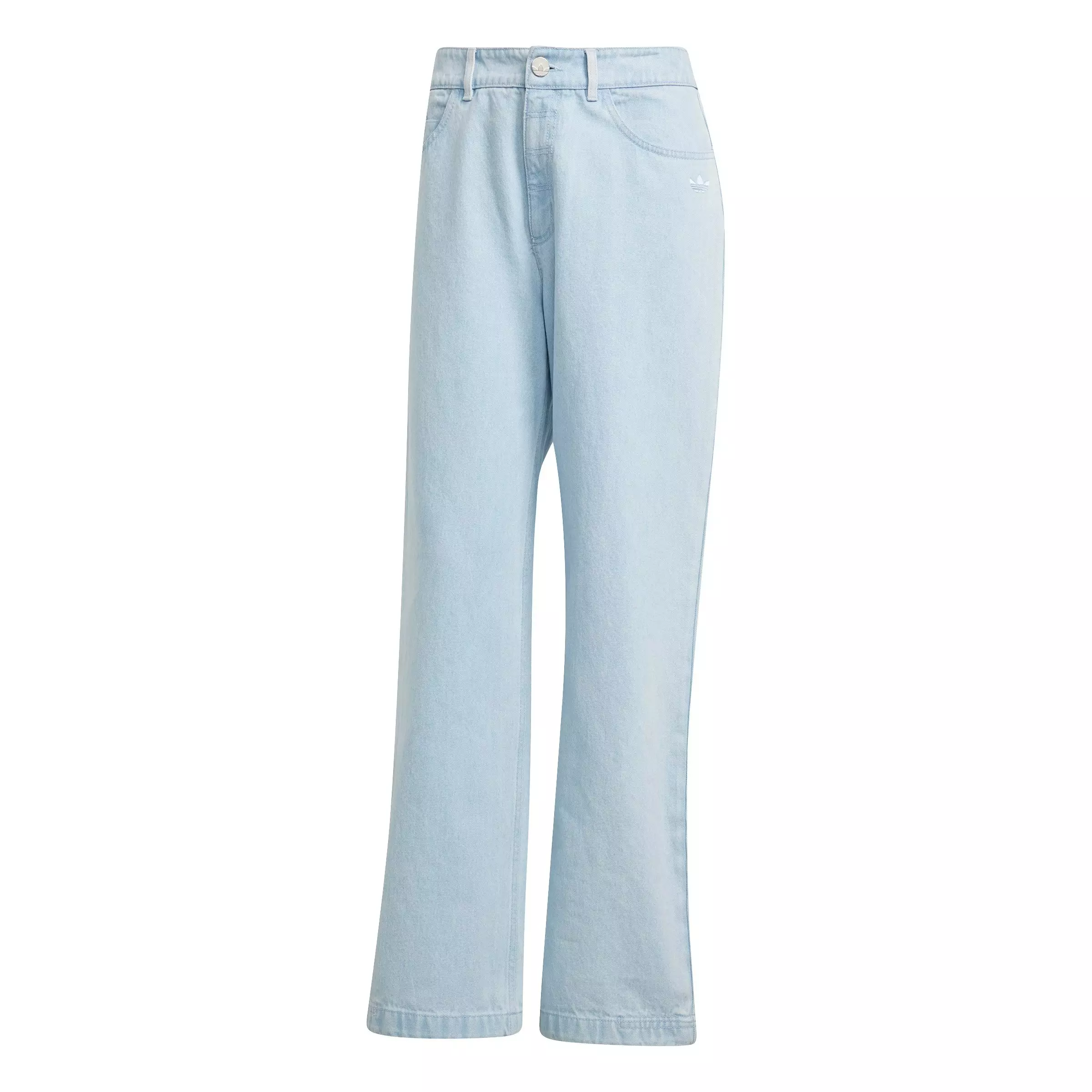 adidas Originals Women's Premium Essentials Denim Joggers -Blue - DENIM BLUE