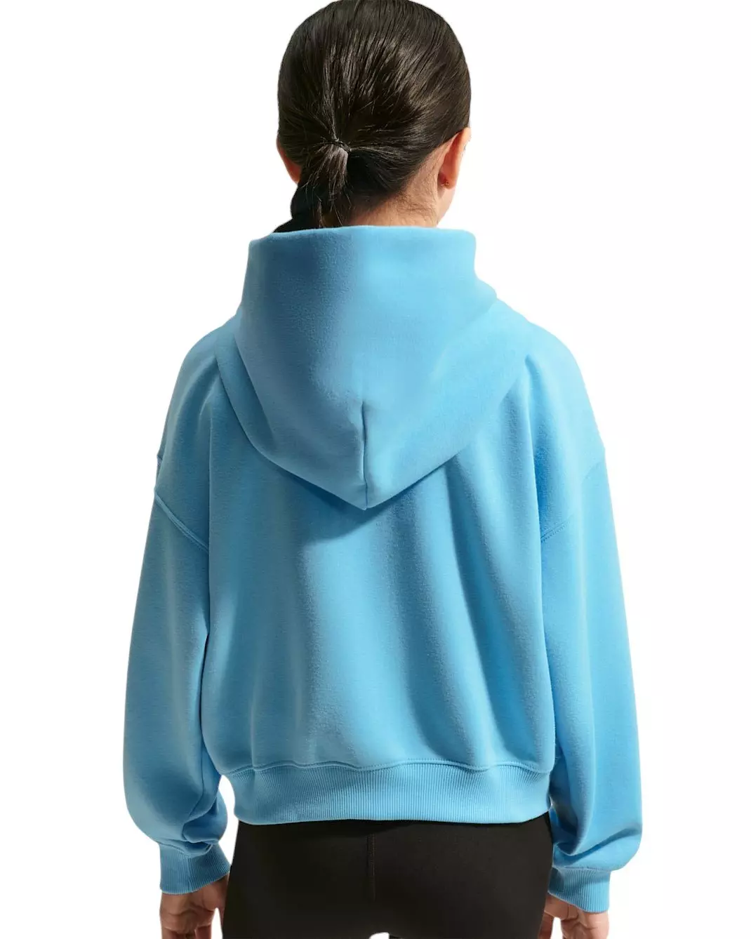 Nike Big Girls' Sportswear Studio Fleece Oversized Full-Zip Jacket - Football Blue - FOOTBALL BLUE