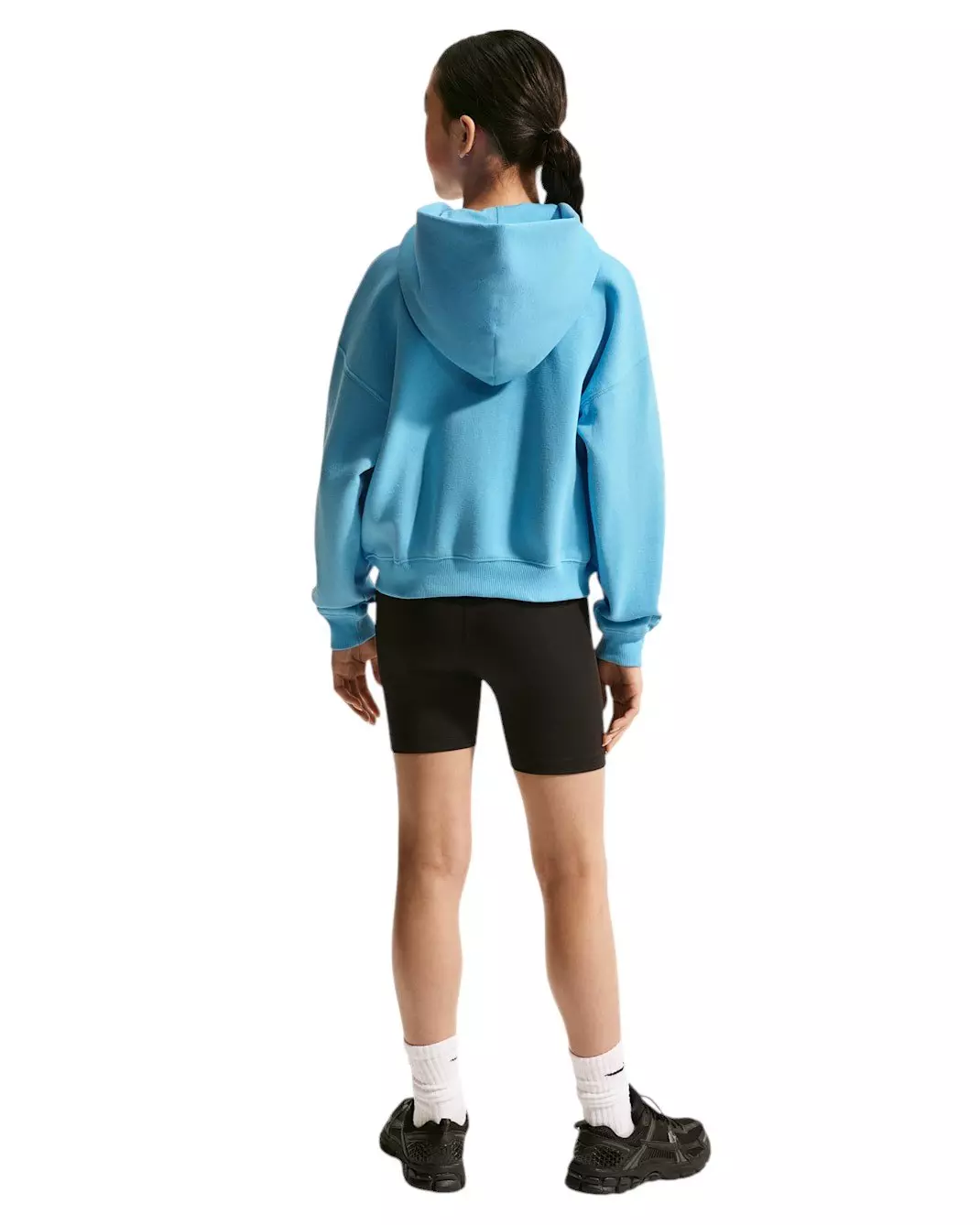Nike Big Girls' Sportswear Studio Fleece Oversized Full-Zip Jacket - Football Blue - FOOTBALL BLUE