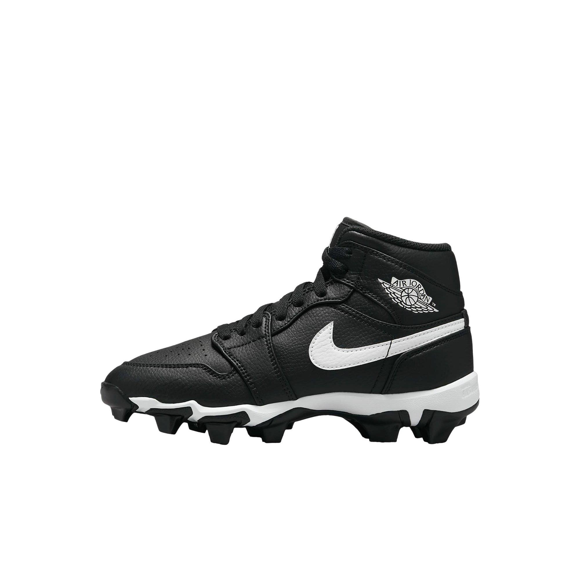 Jordan 1 Mid Preschool Boys' "Black/White" Football Cleat