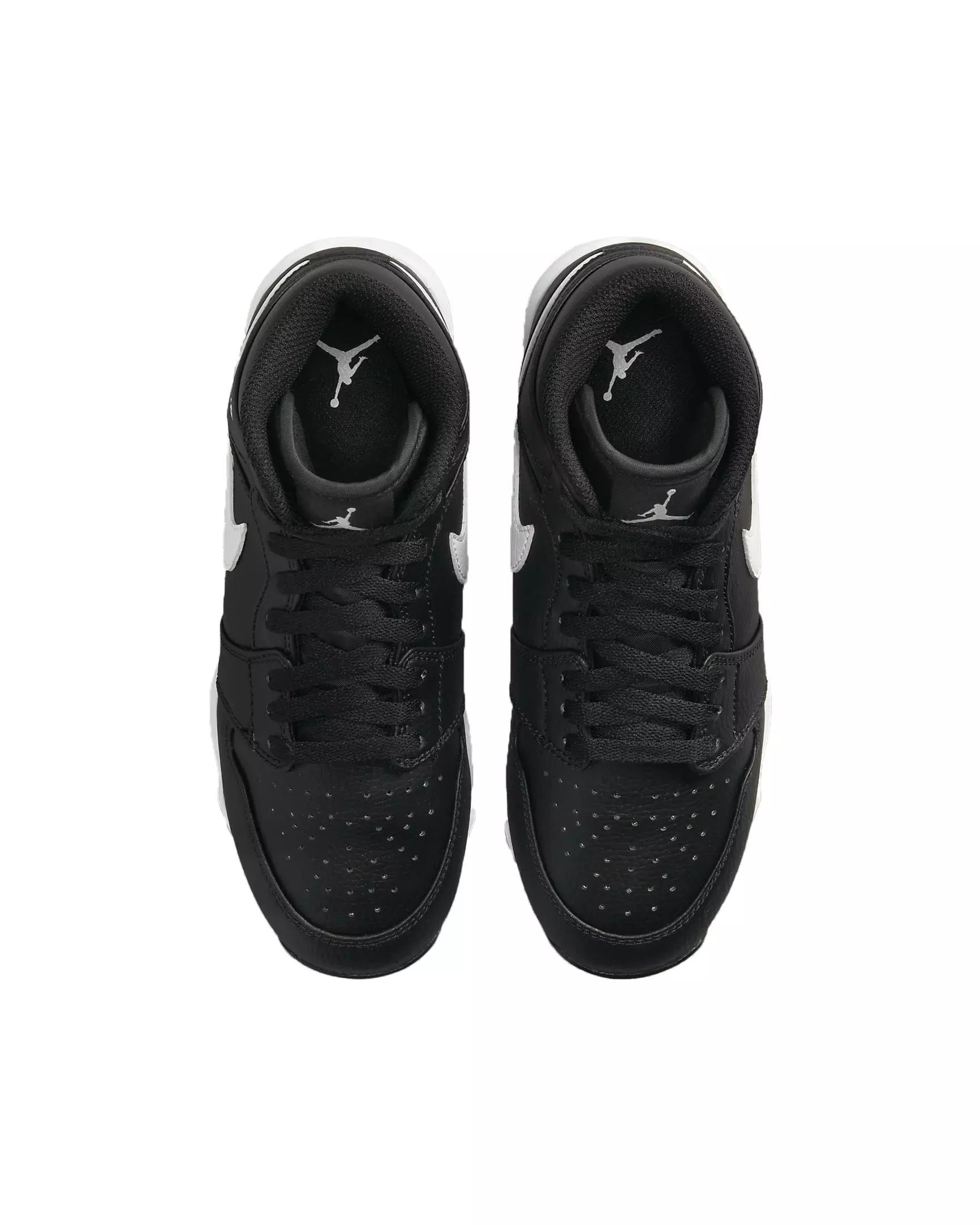 Jordan 1 Mid "Black/White" Preschool Boys' Multisport Cleat - BLACK/WHITE