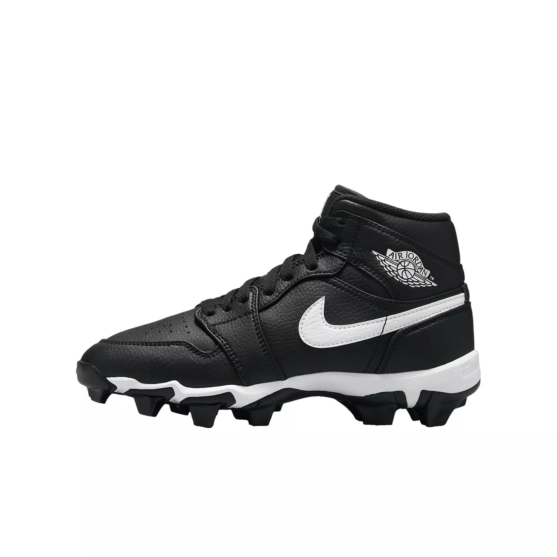 Jordan 1 Mid "Black/White" Grade School Boys' Multisport Cleat - BLACK/WHITE