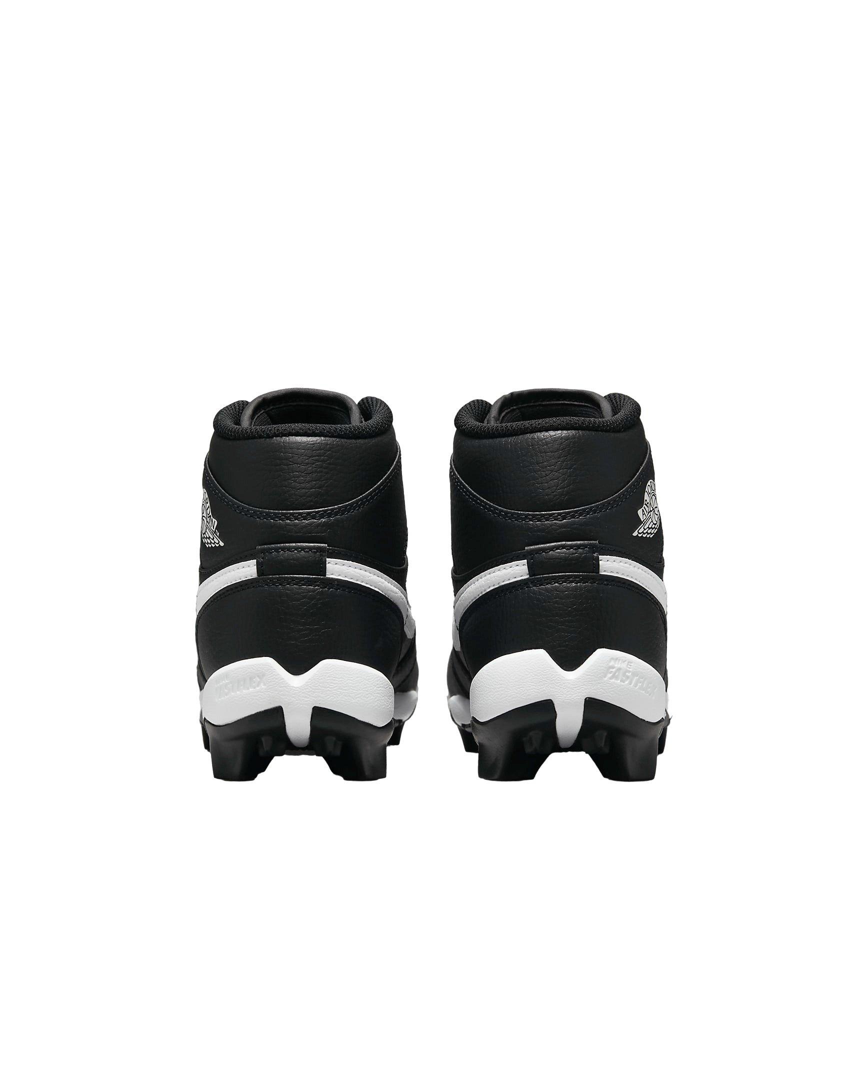 Jordan 1 Mid Grade School Boys'"Black/White" Football Cleat
