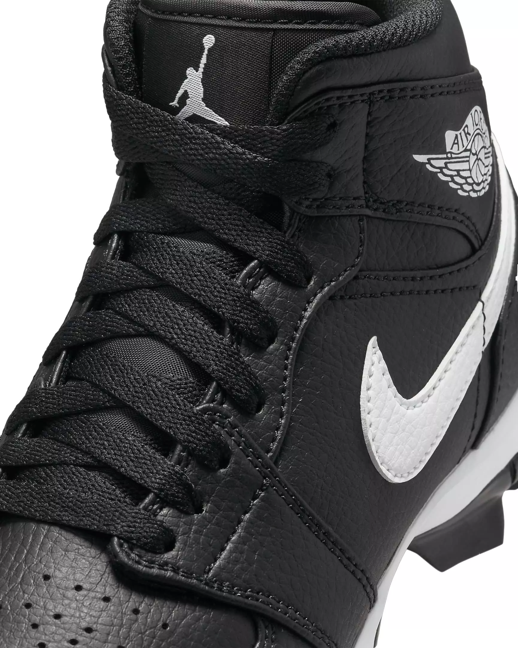 Jordan 1 Mid "Black/White" Grade School Boys' Multisport Cleat - BLACK/WHITE