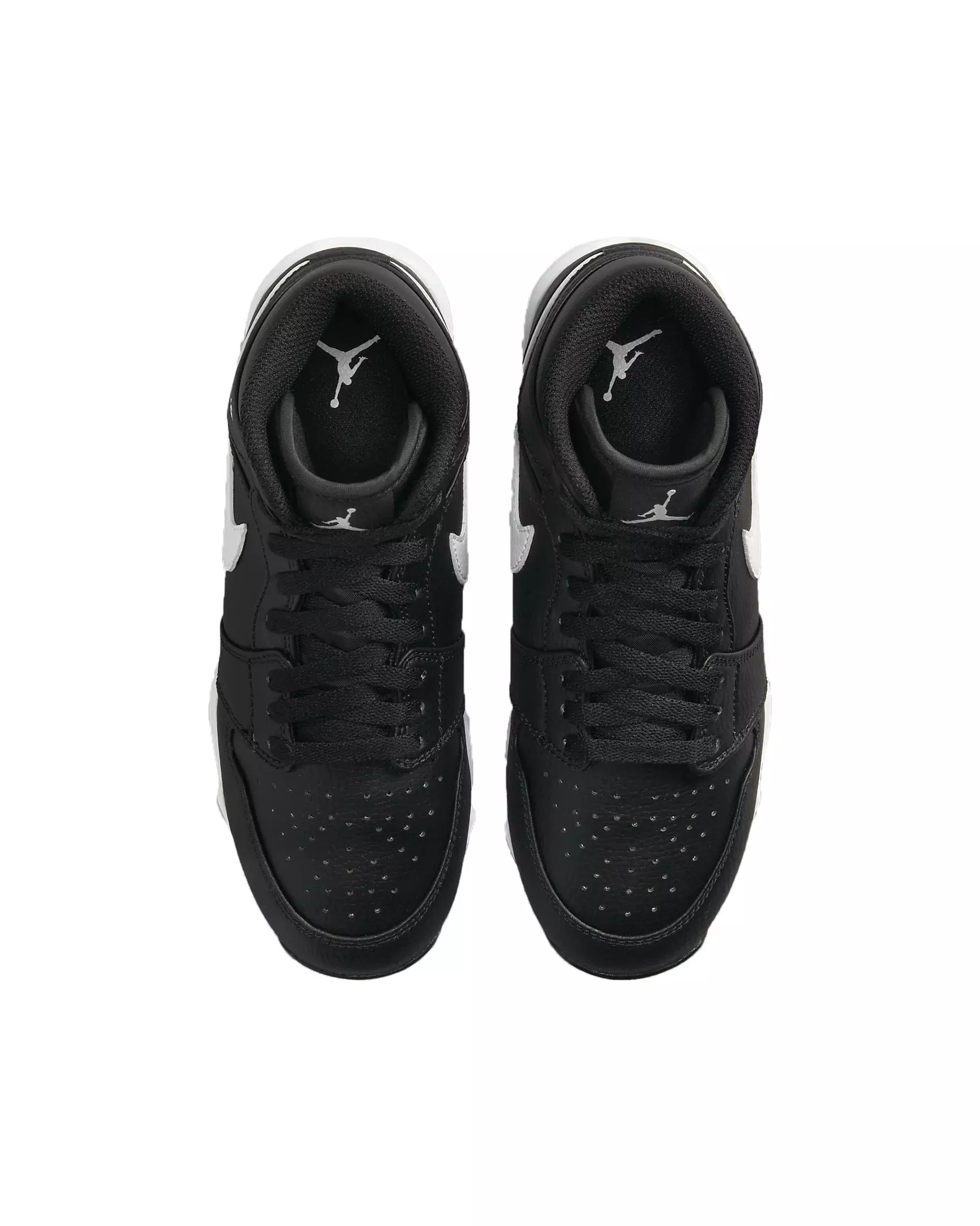 Jordan 1 Mid "Black/White" Grade School Boys' Multisport Cleat - BLACK/WHITE