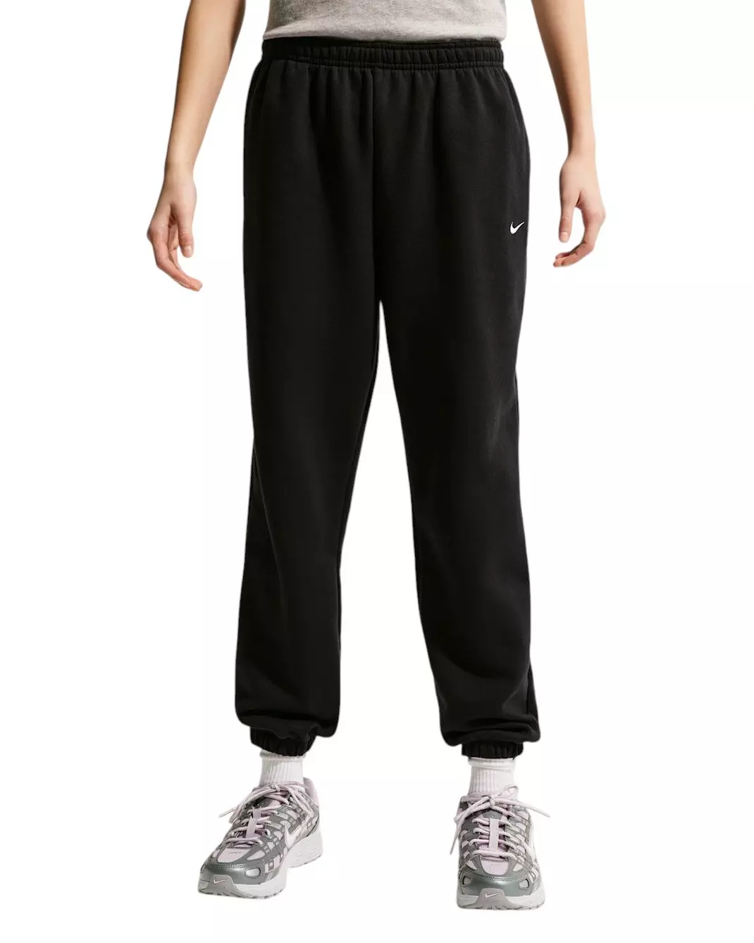 Nike Big Girls' Sportswear Studio Fleece Loose Pants - Black - BLACK