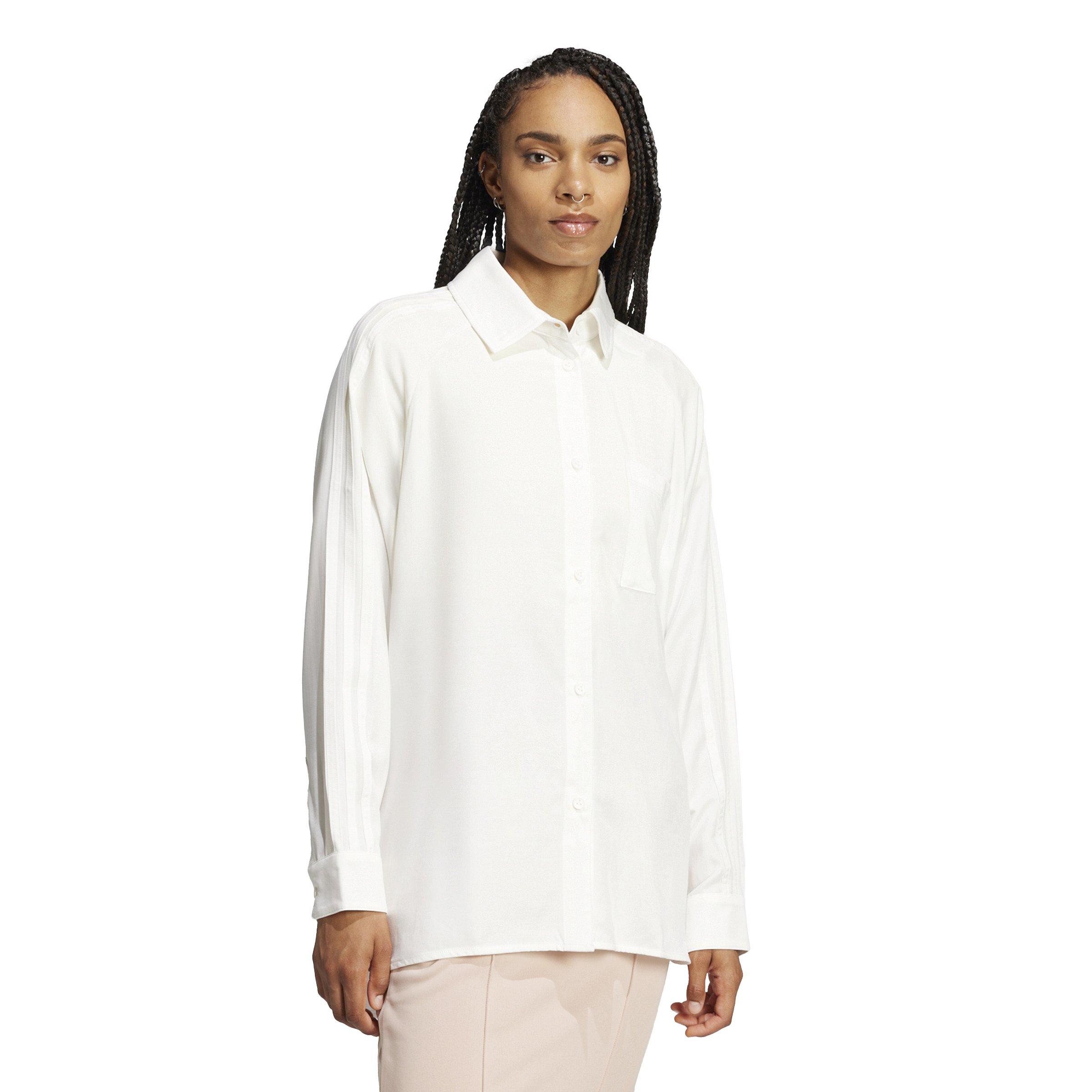 adidas Originals Women's Premium Essentials Long Sleeve Shirt -White - WHITE Thumbnail View 1