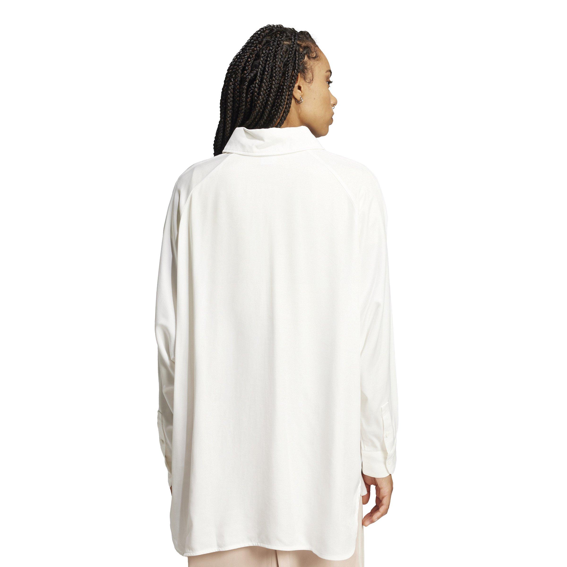adidas Originals Women's Premium Essentials Long Sleeve Shirt -White - WHITE Thumbnail View 2