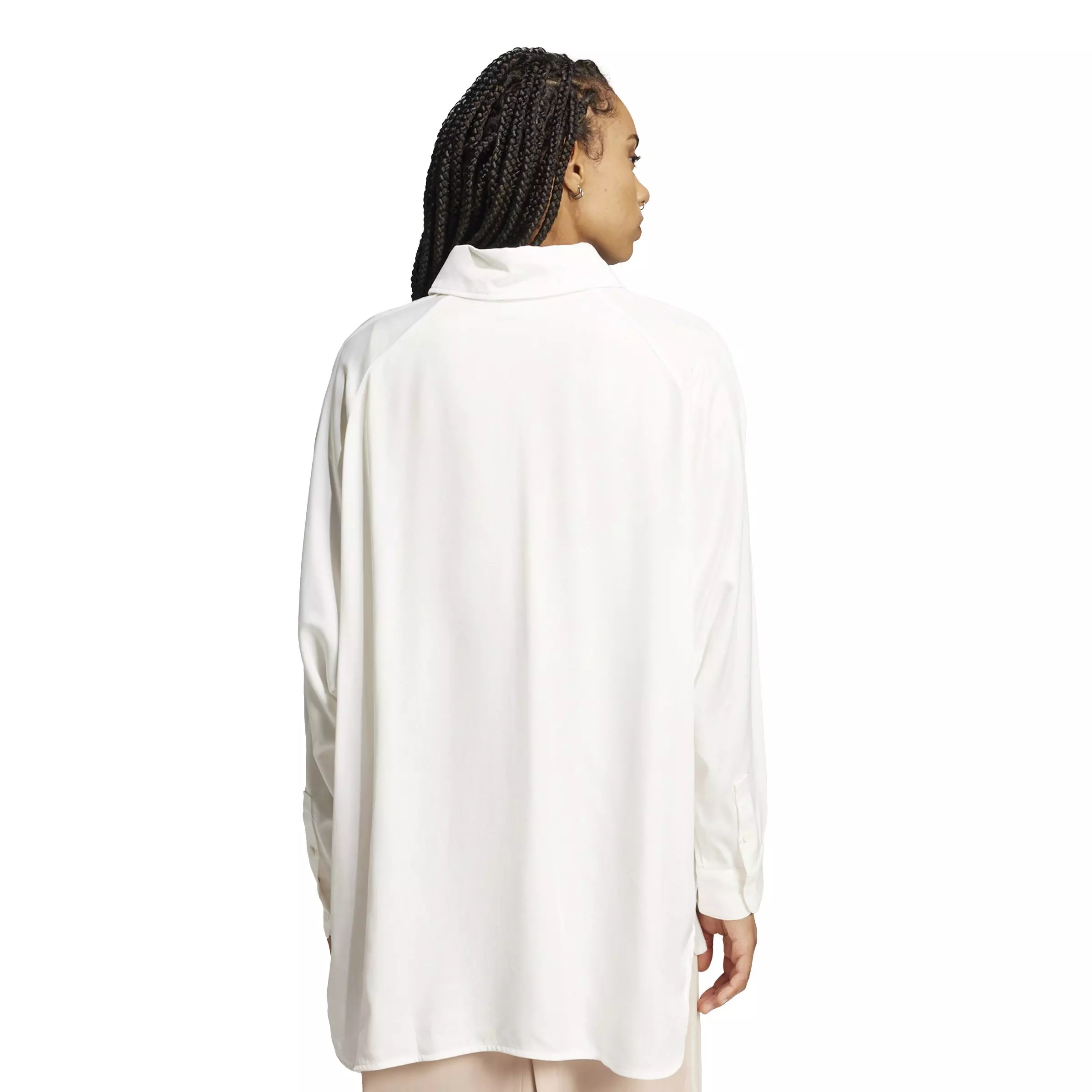 adidas Originals Women's Premium Essentials Long Sleeve Shirt -White - WHITE