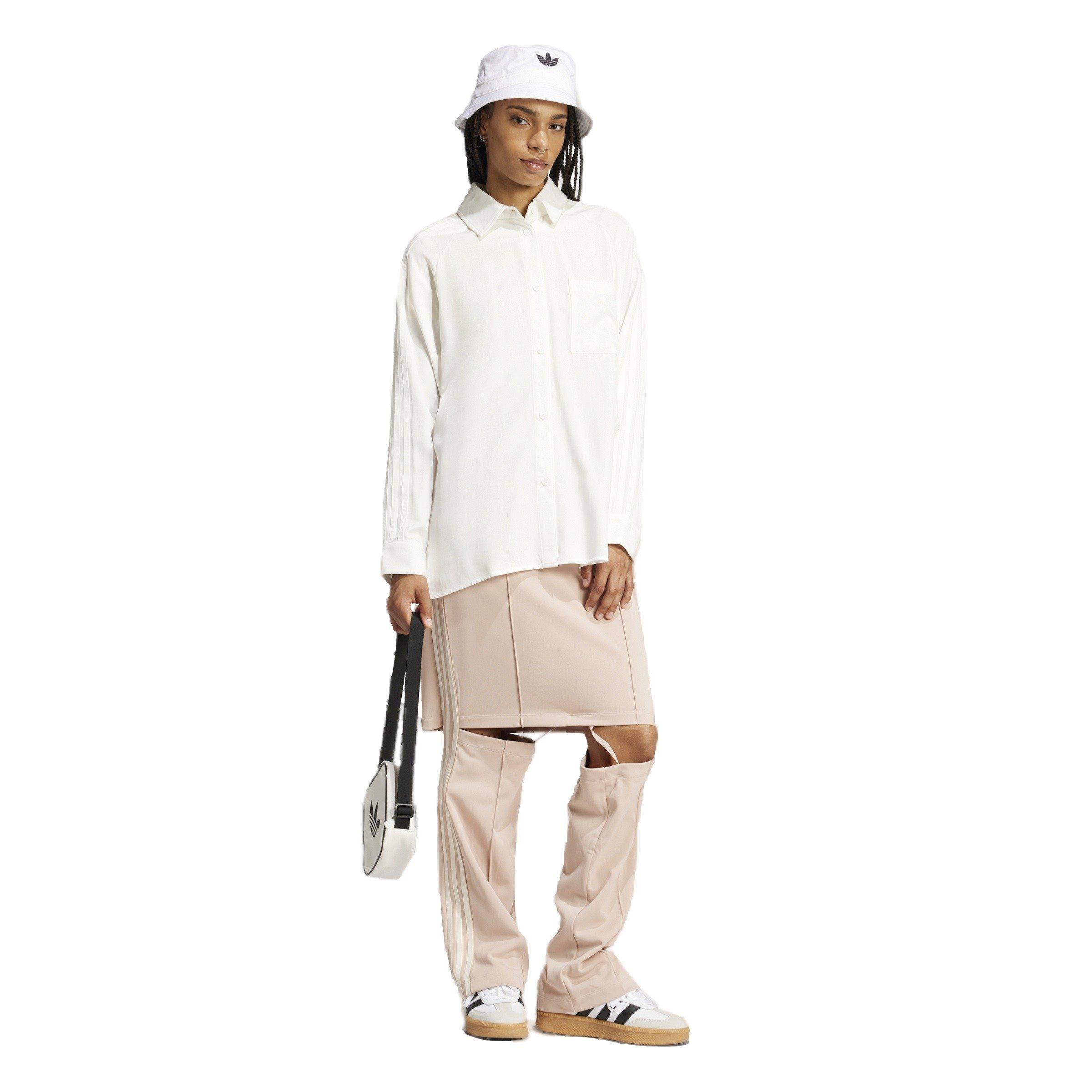 adidas Originals Women's Premium Essentials Long Sleeve Shirt -White - WHITE Thumbnail View 5