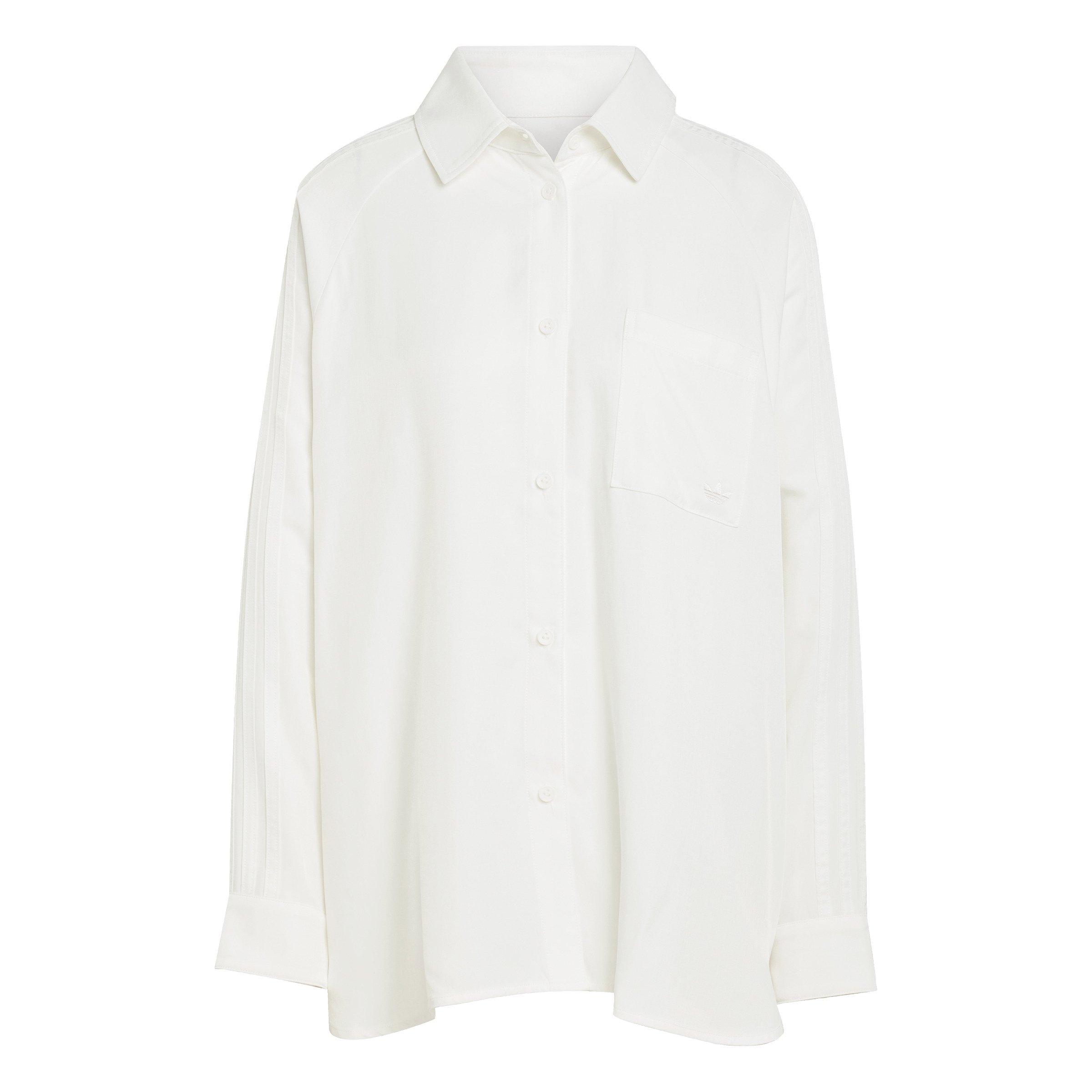 adidas Originals Women's Premium Essentials Long Sleeve Shirt -White - WHITE Thumbnail View 6