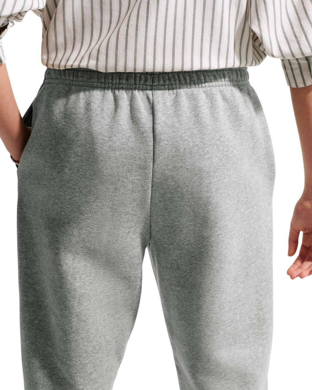 Nike Big Girls' Sportswear Studio Fleece Loose Pants - Grey - GREY Thumbnail View 4